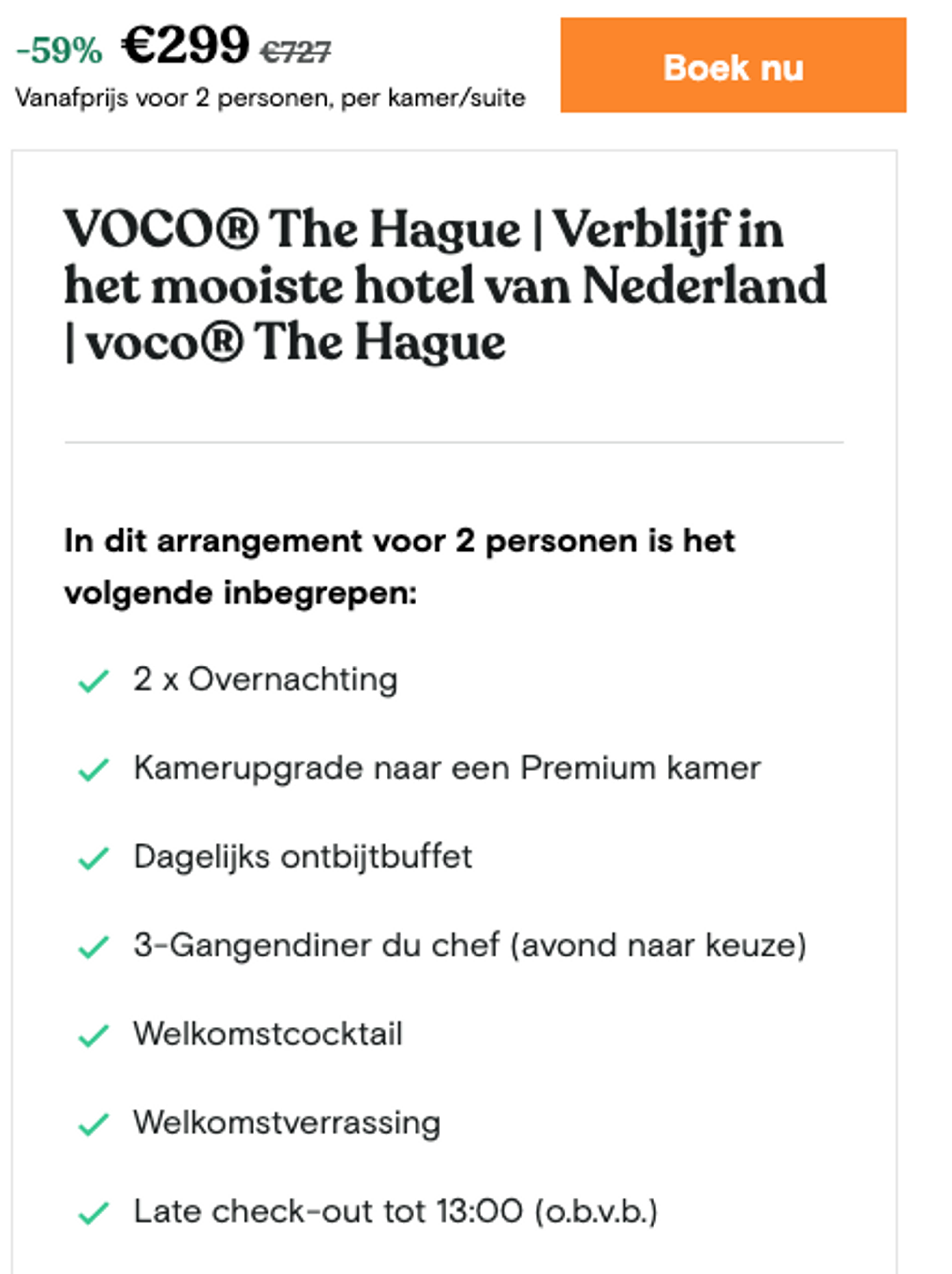 Boekingsvoorbeeld