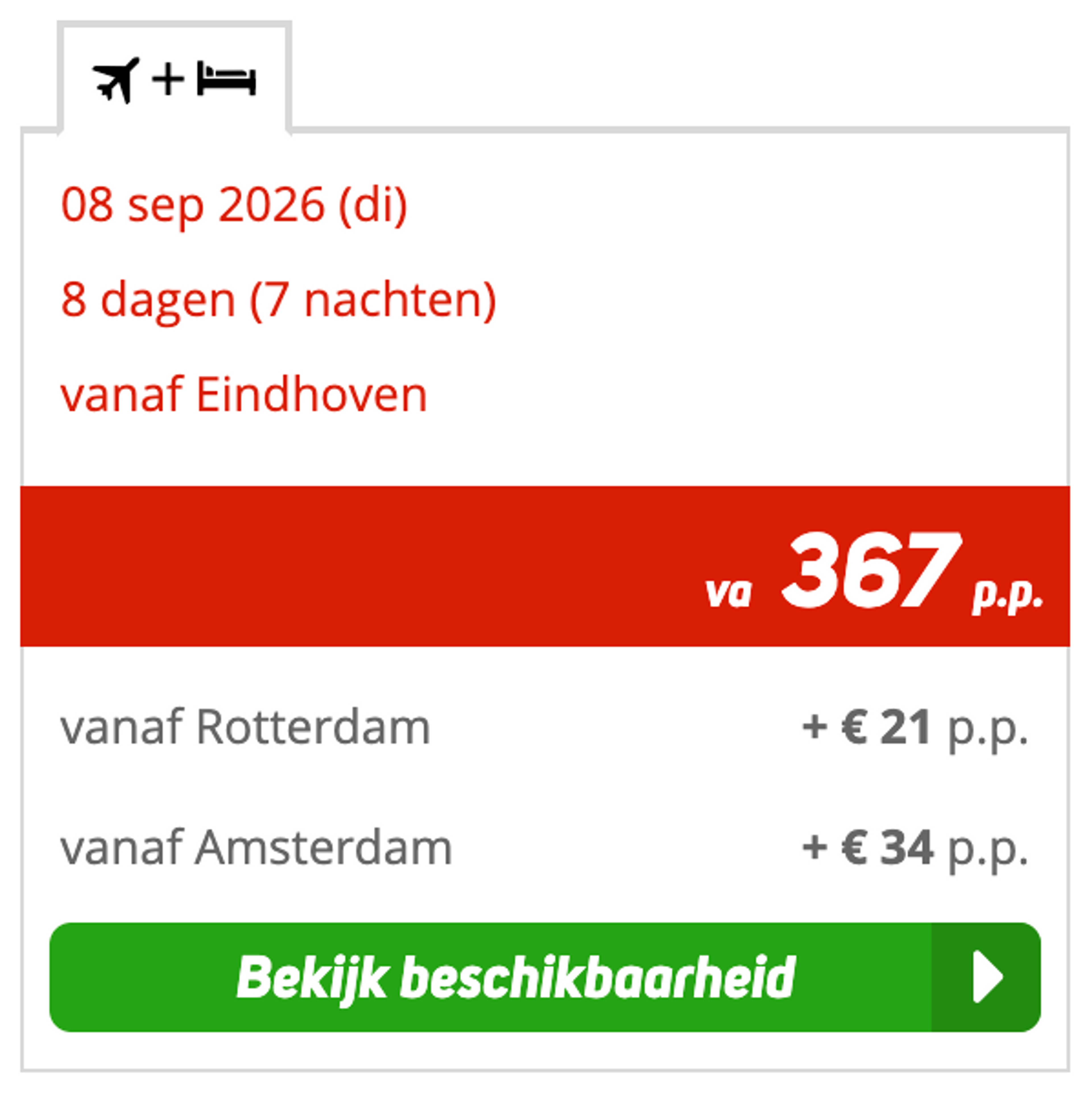 Boekingsvoorbeeld