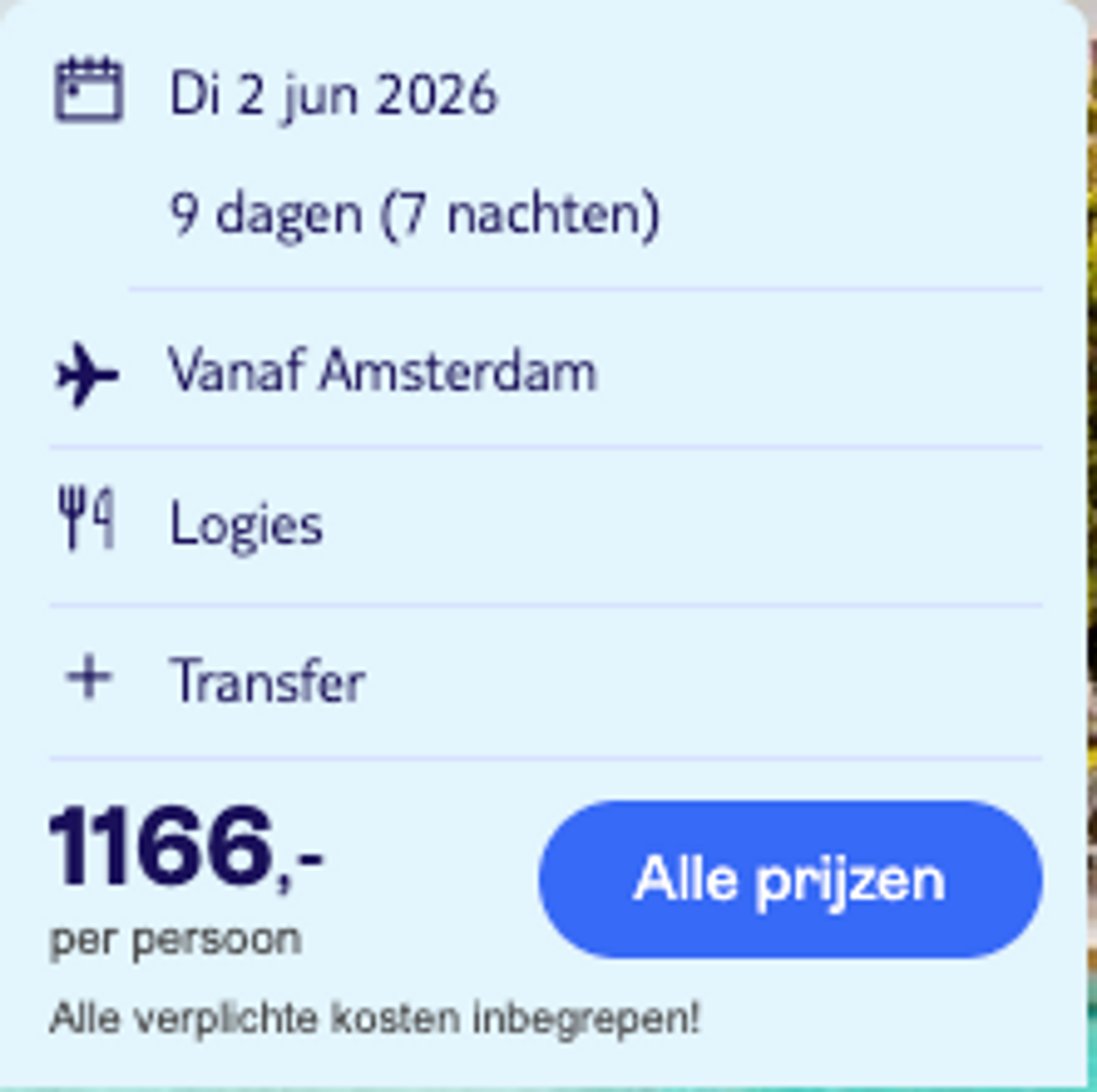 Boekingsvoorbeeld