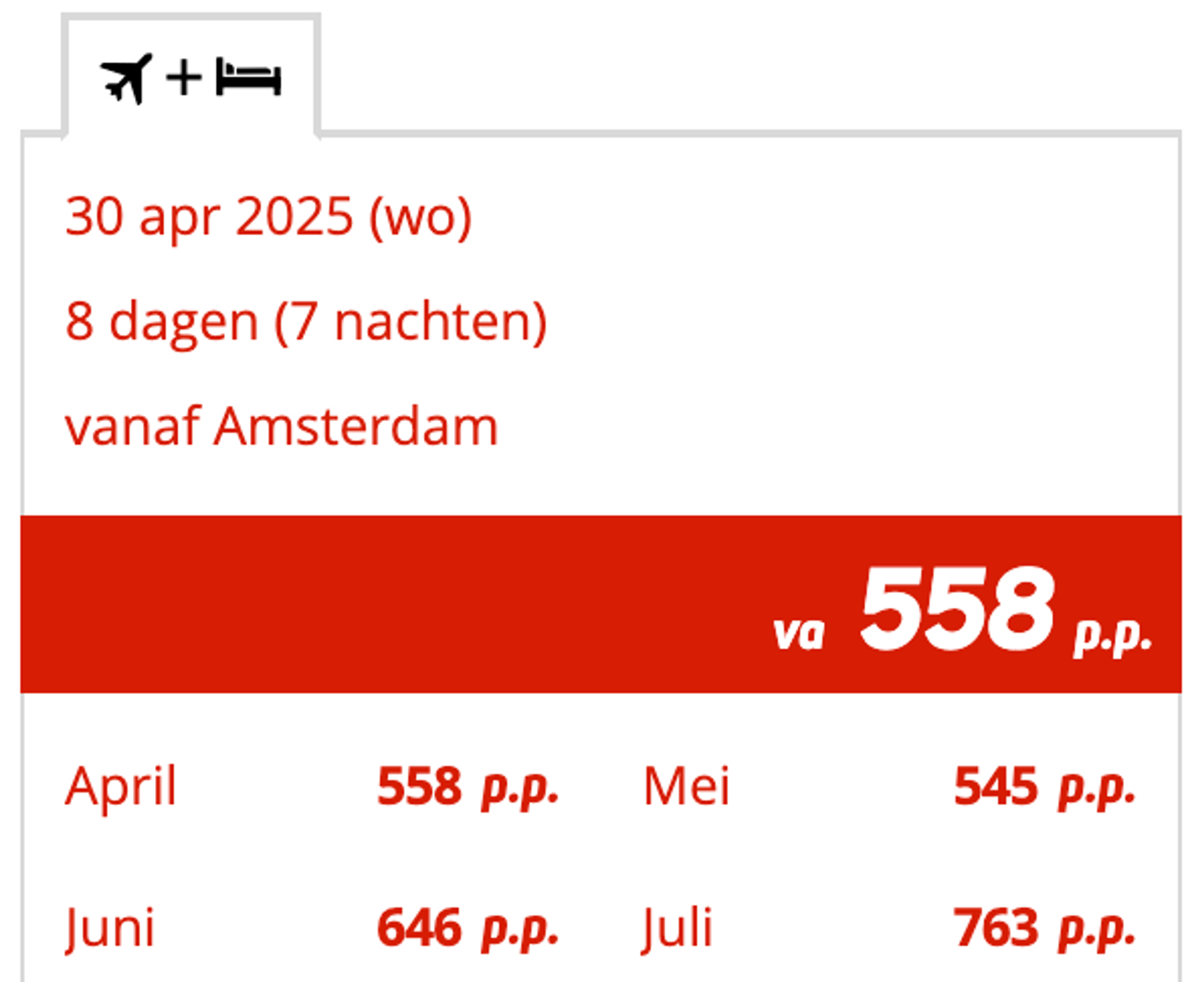 Boekingsvoorbeeld