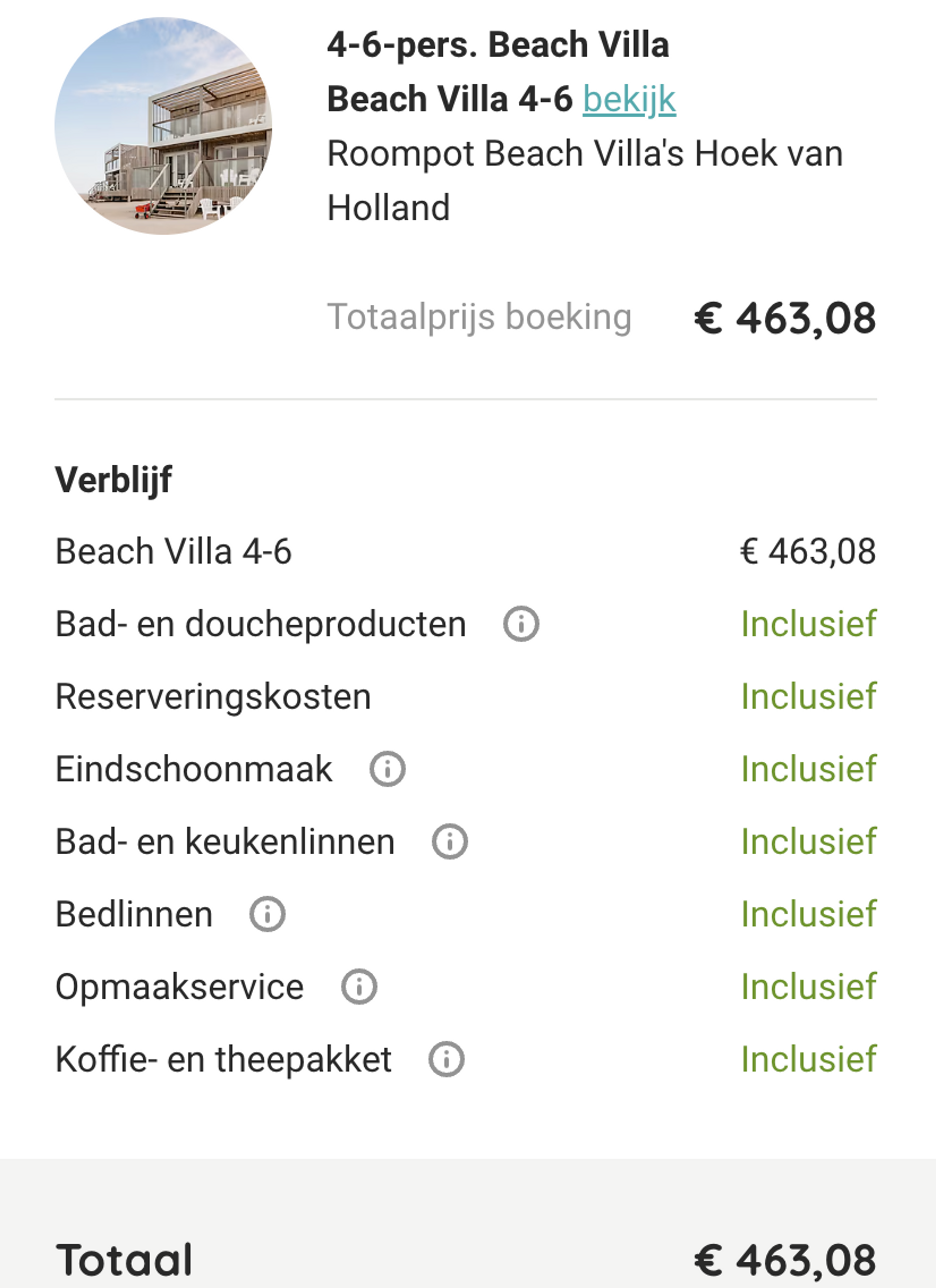 Boekingsvoorbeeld