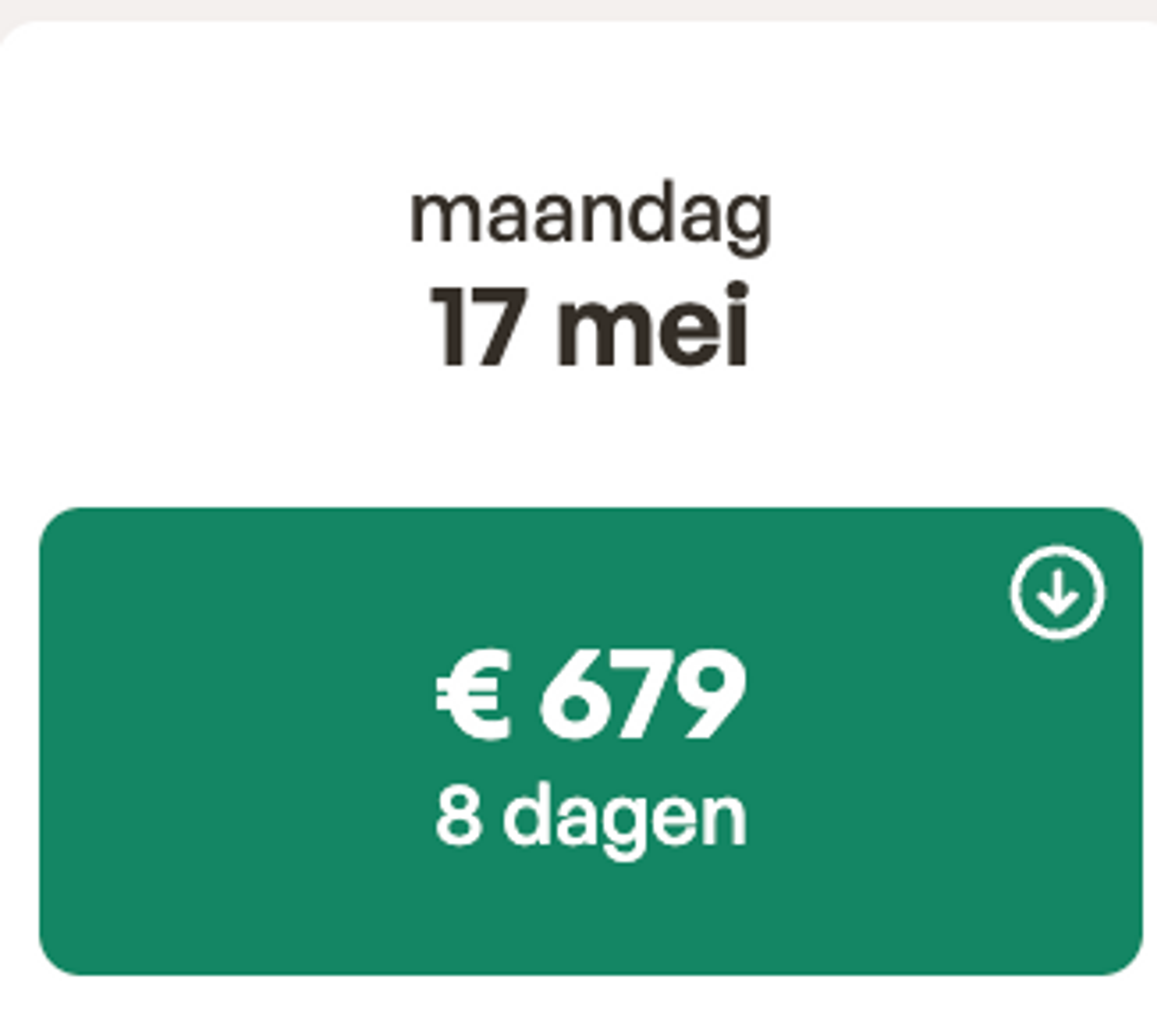 Boekingsvoorbeeld