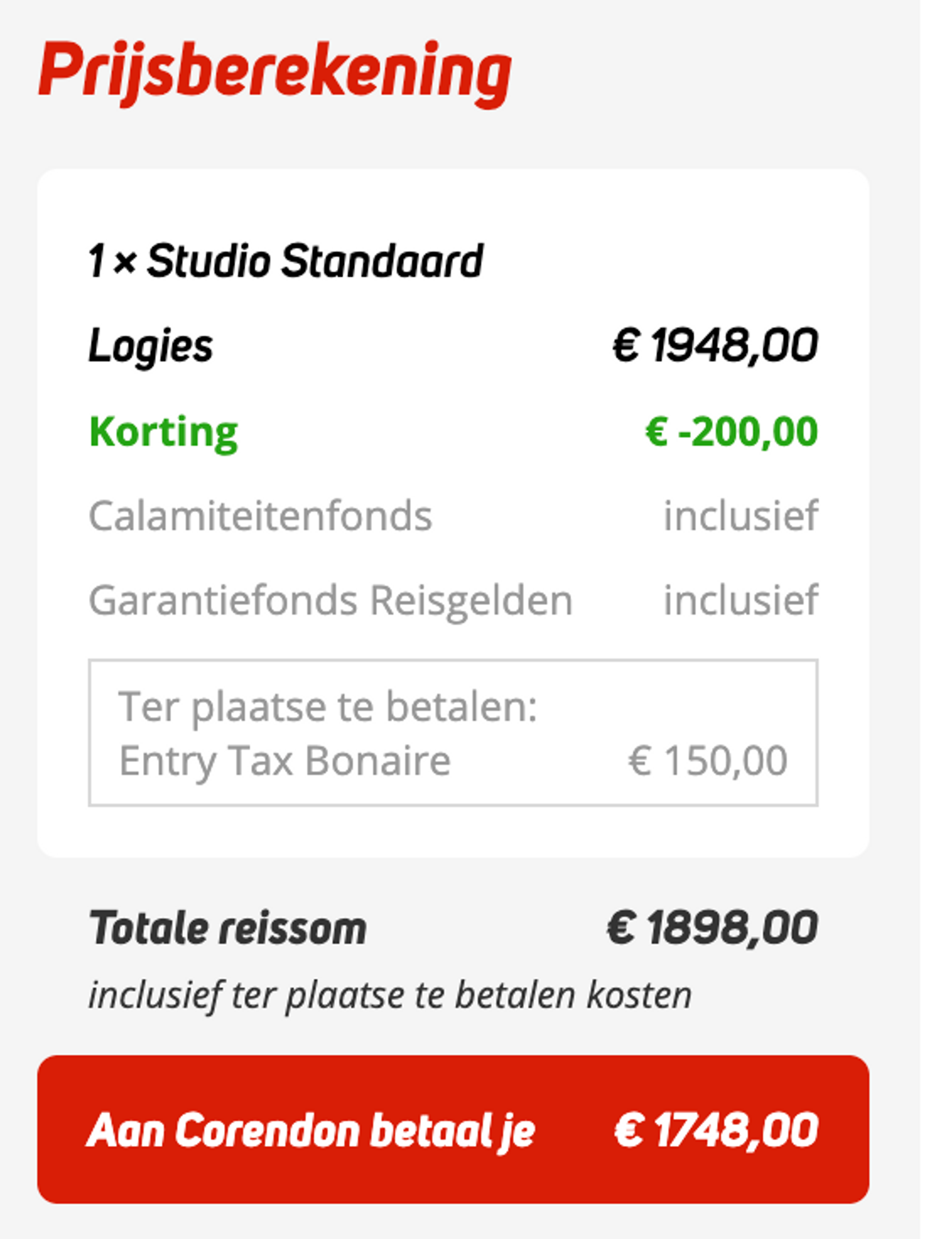 Boekingsvoorbeeld