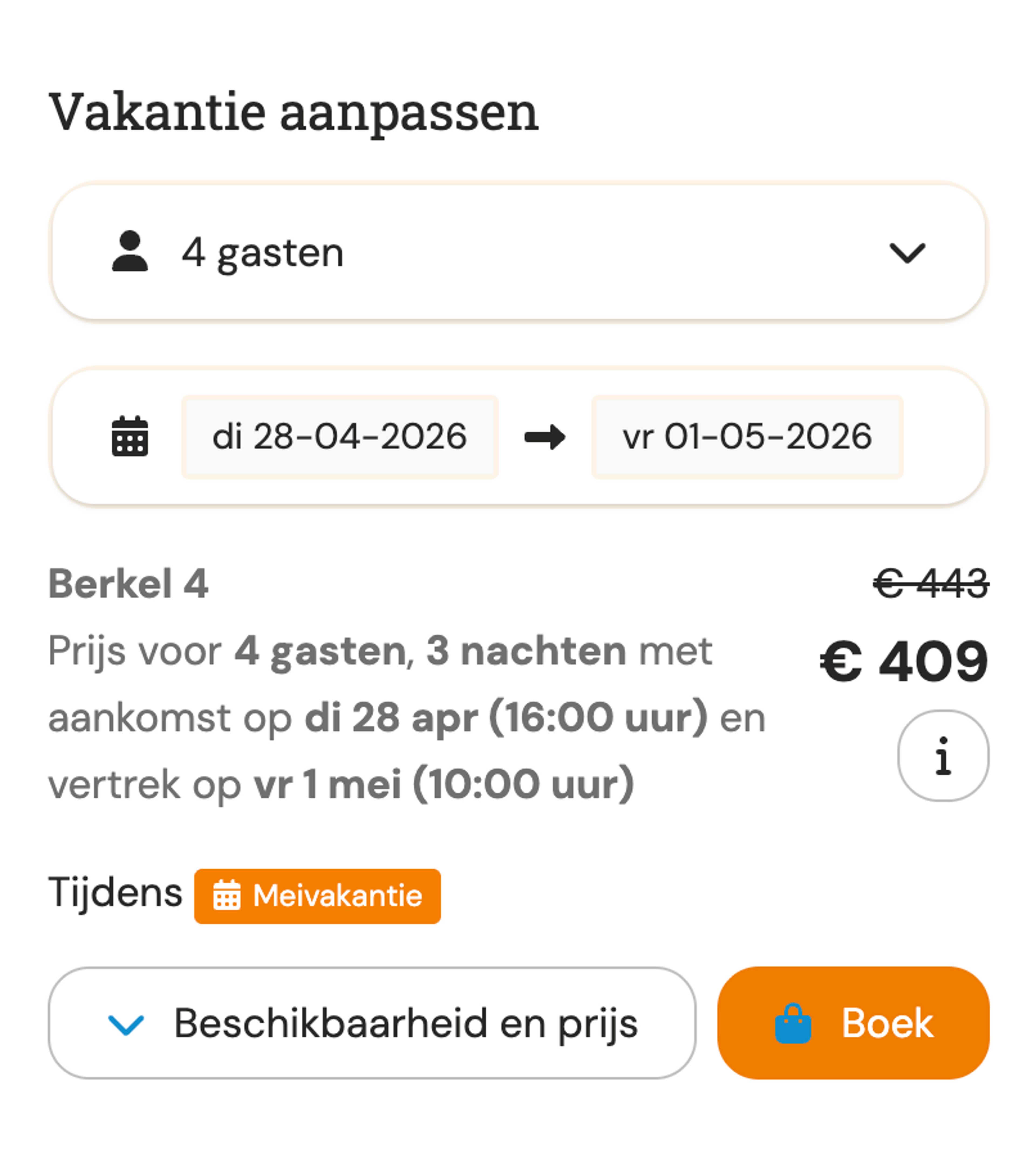 Boekingsvoorbeeld