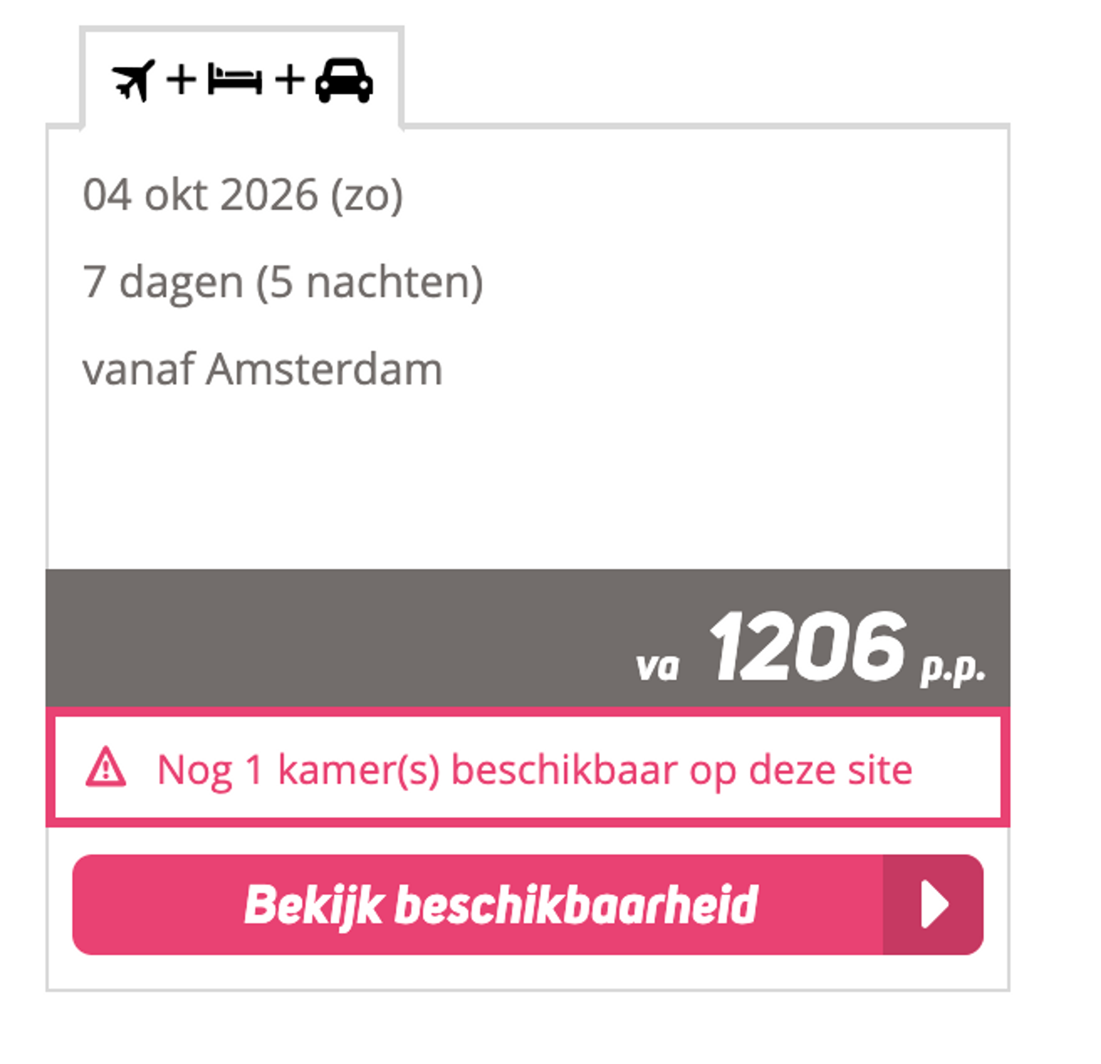Boekingsvoorbeeld