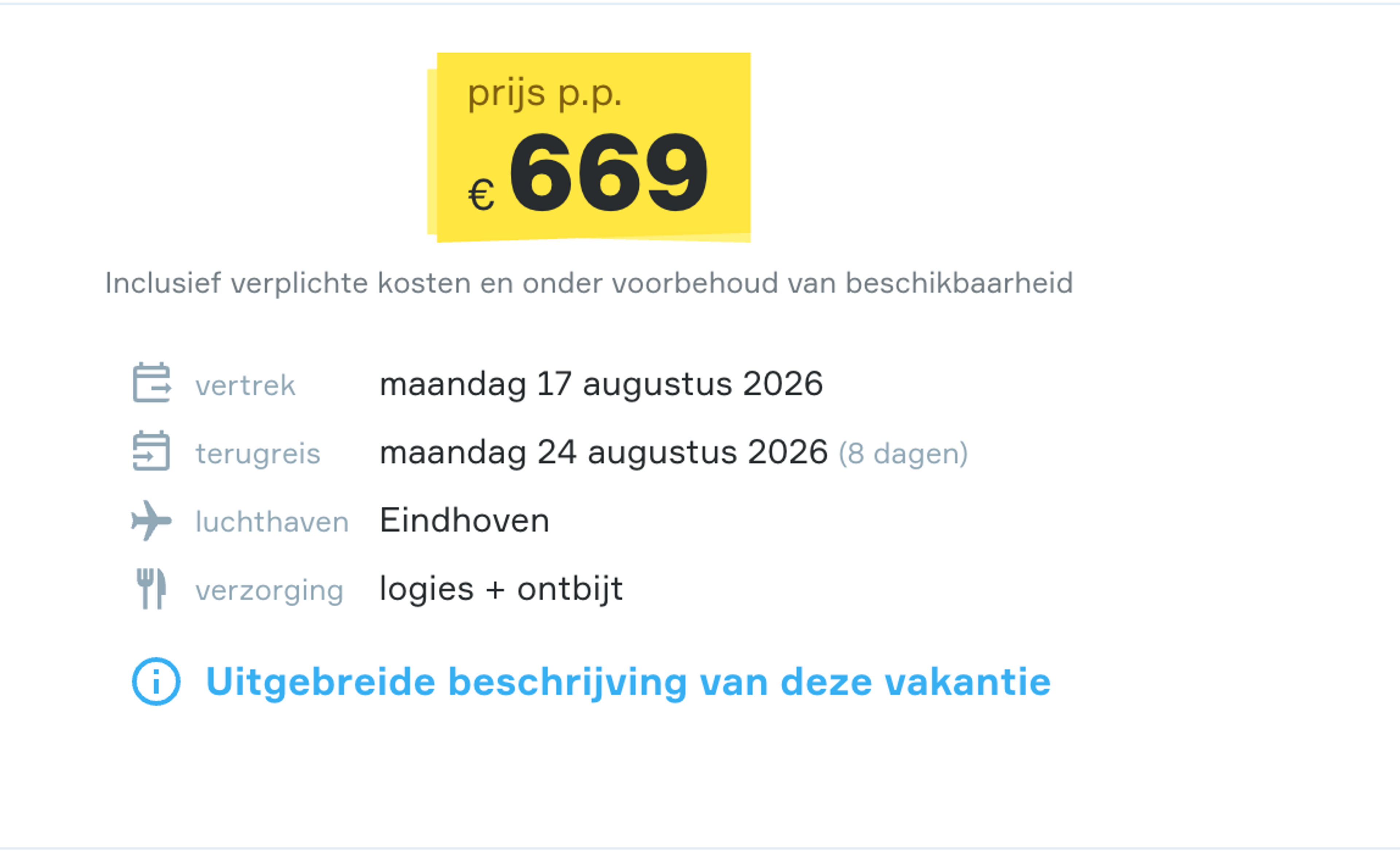 Boekingsvoorbeeld