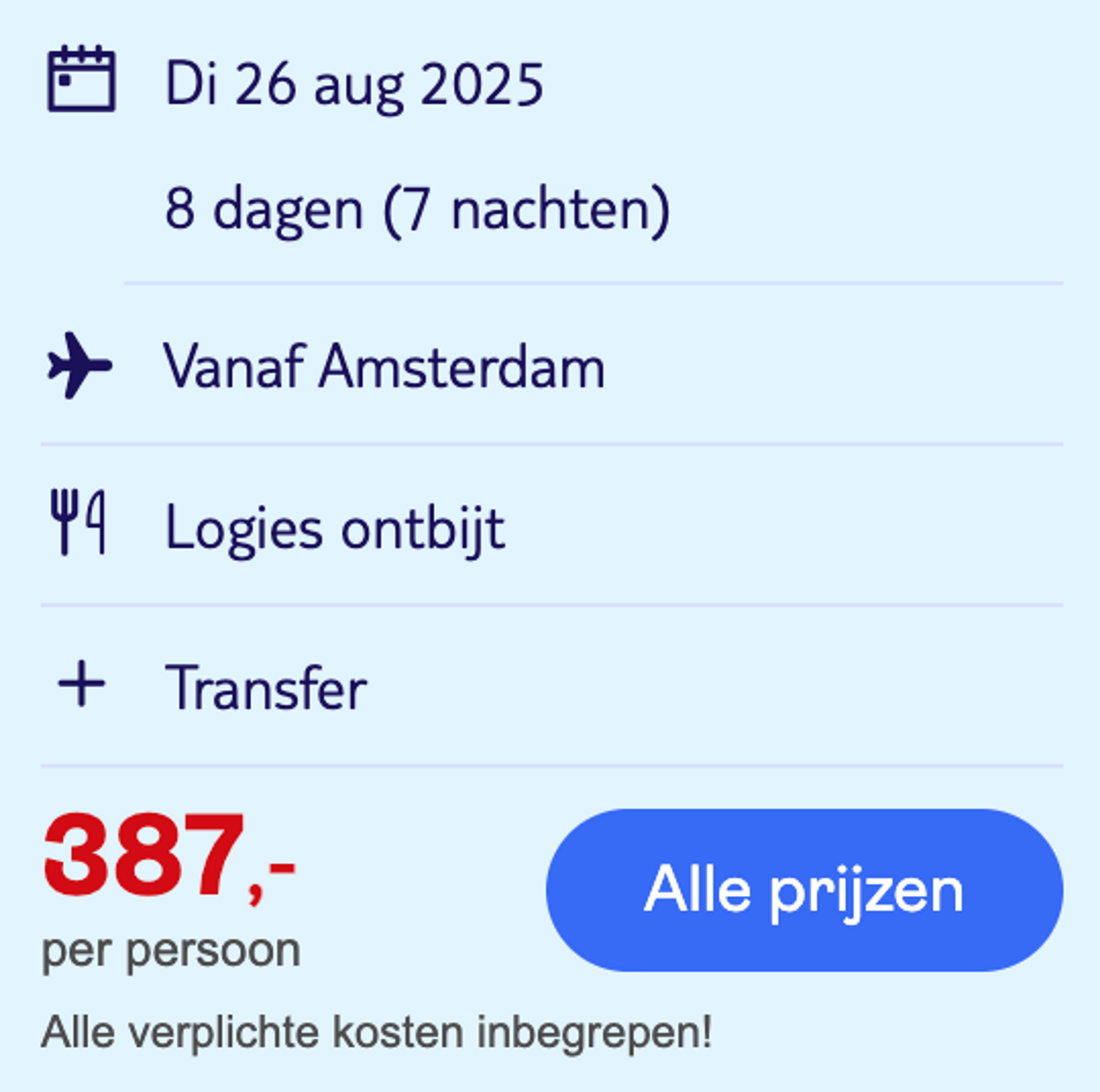 Boekingsvoorbeeld