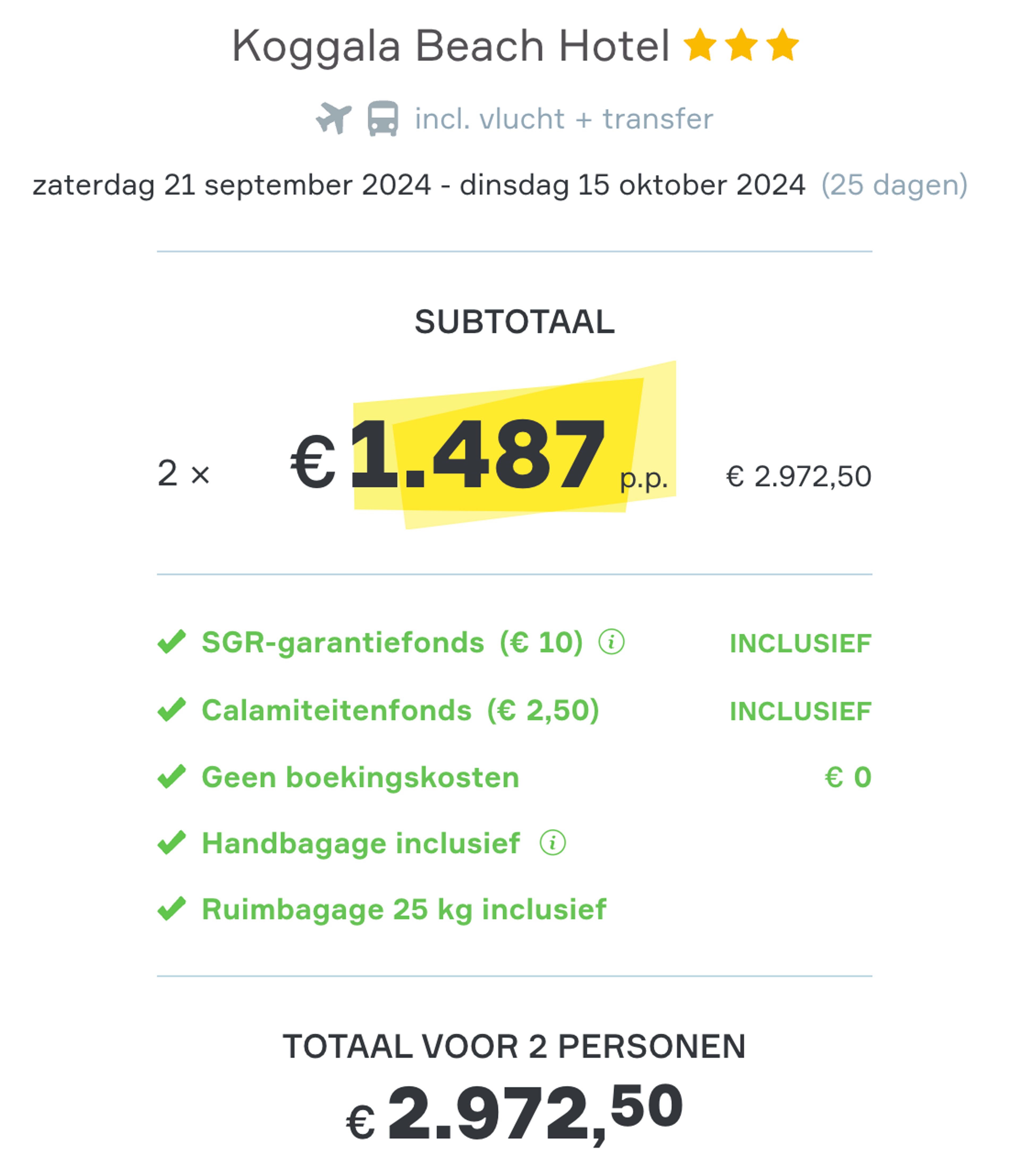 Boekingsvoorbeeld