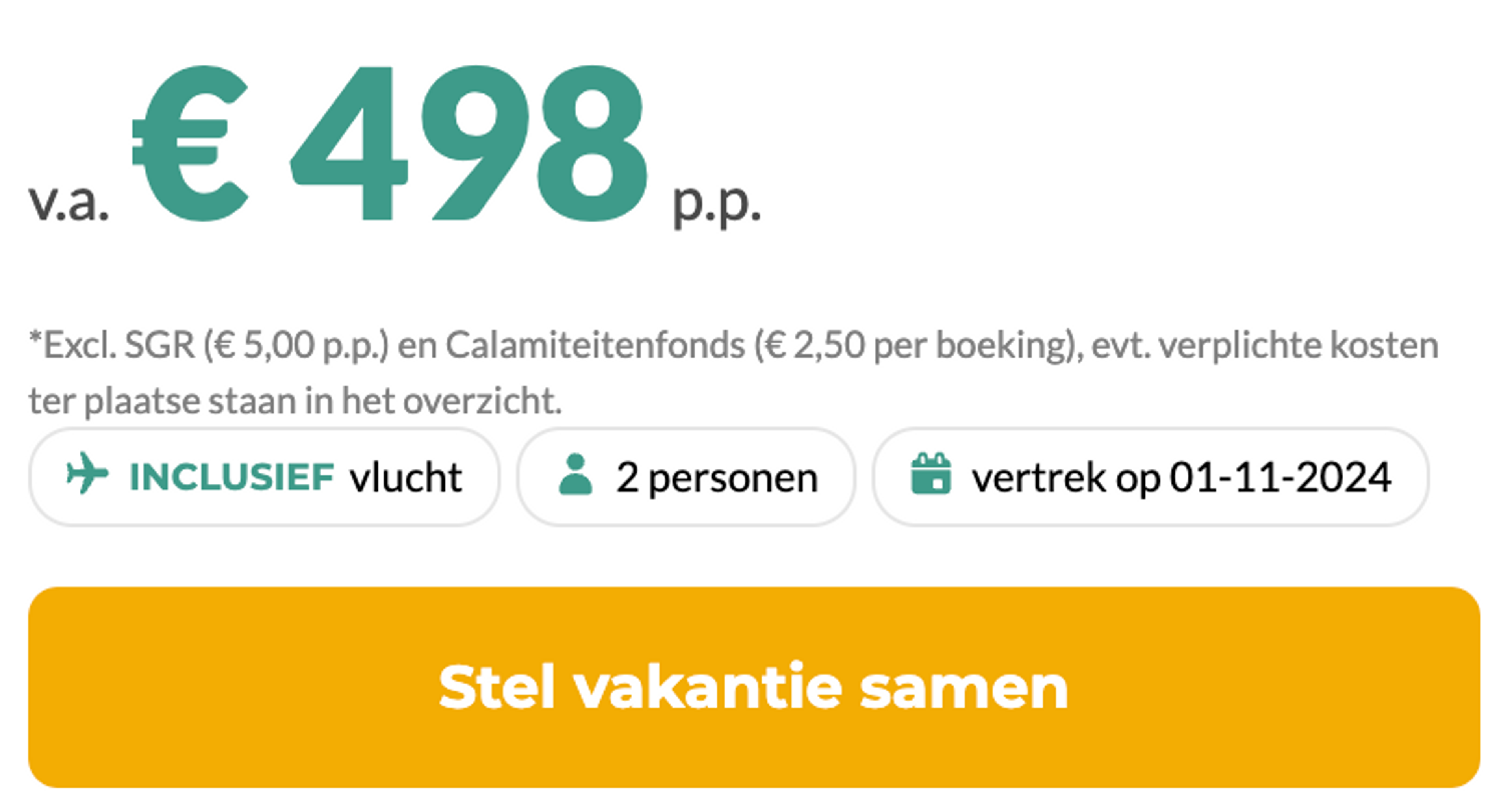 Boekingsvoorbeeld