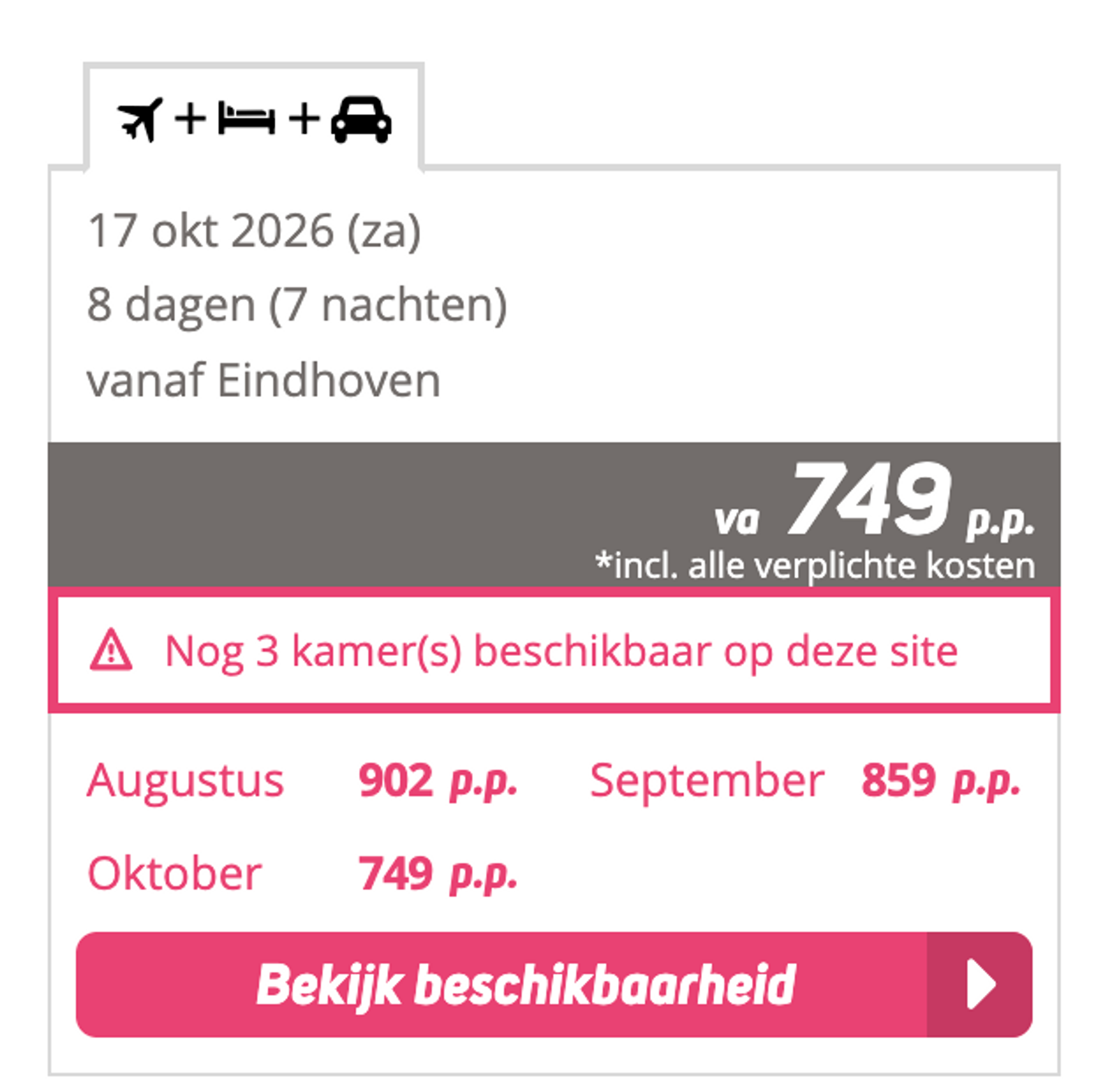 Boekingsvoorbeeld