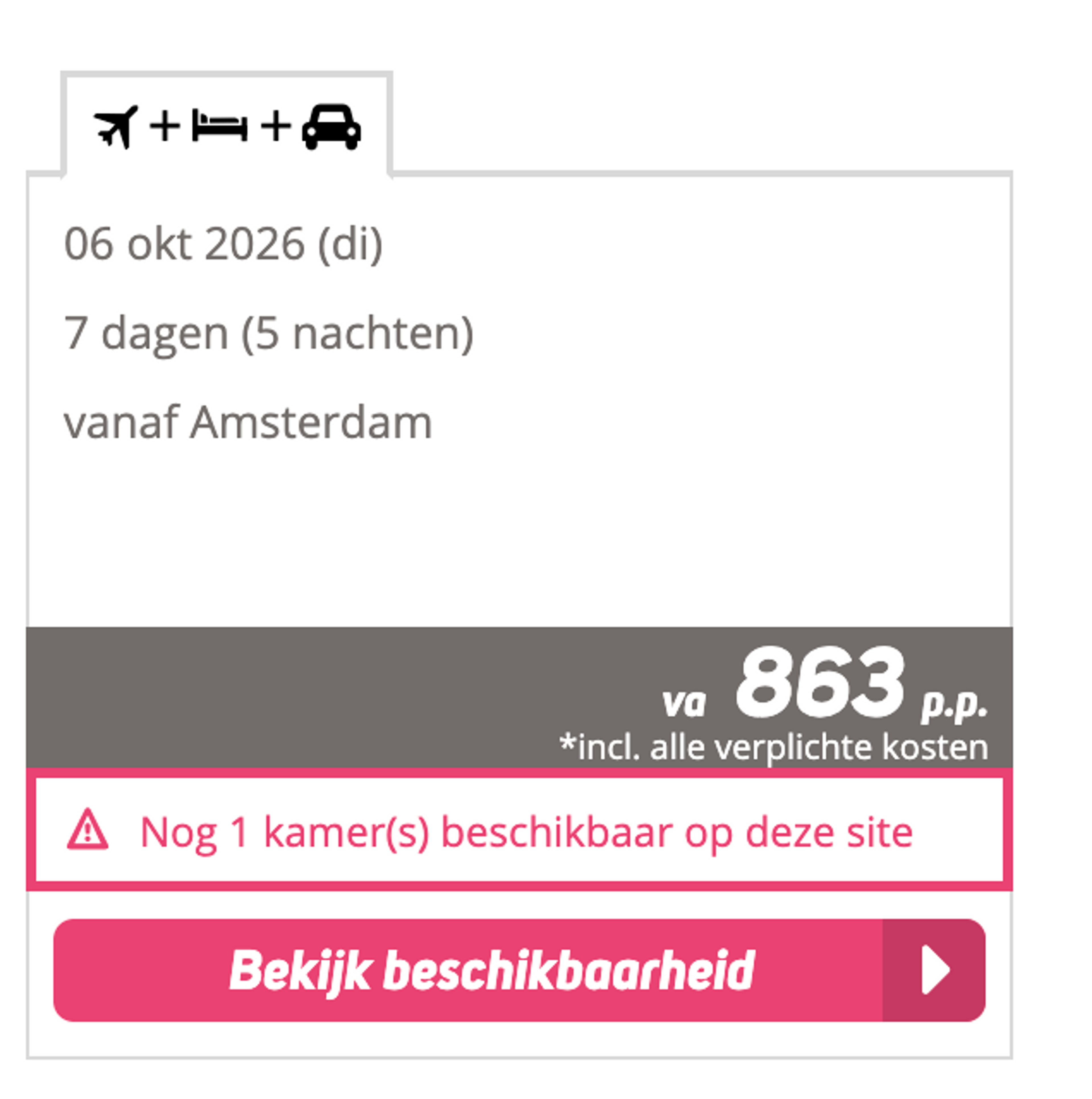 Boekingsvoorbeeld