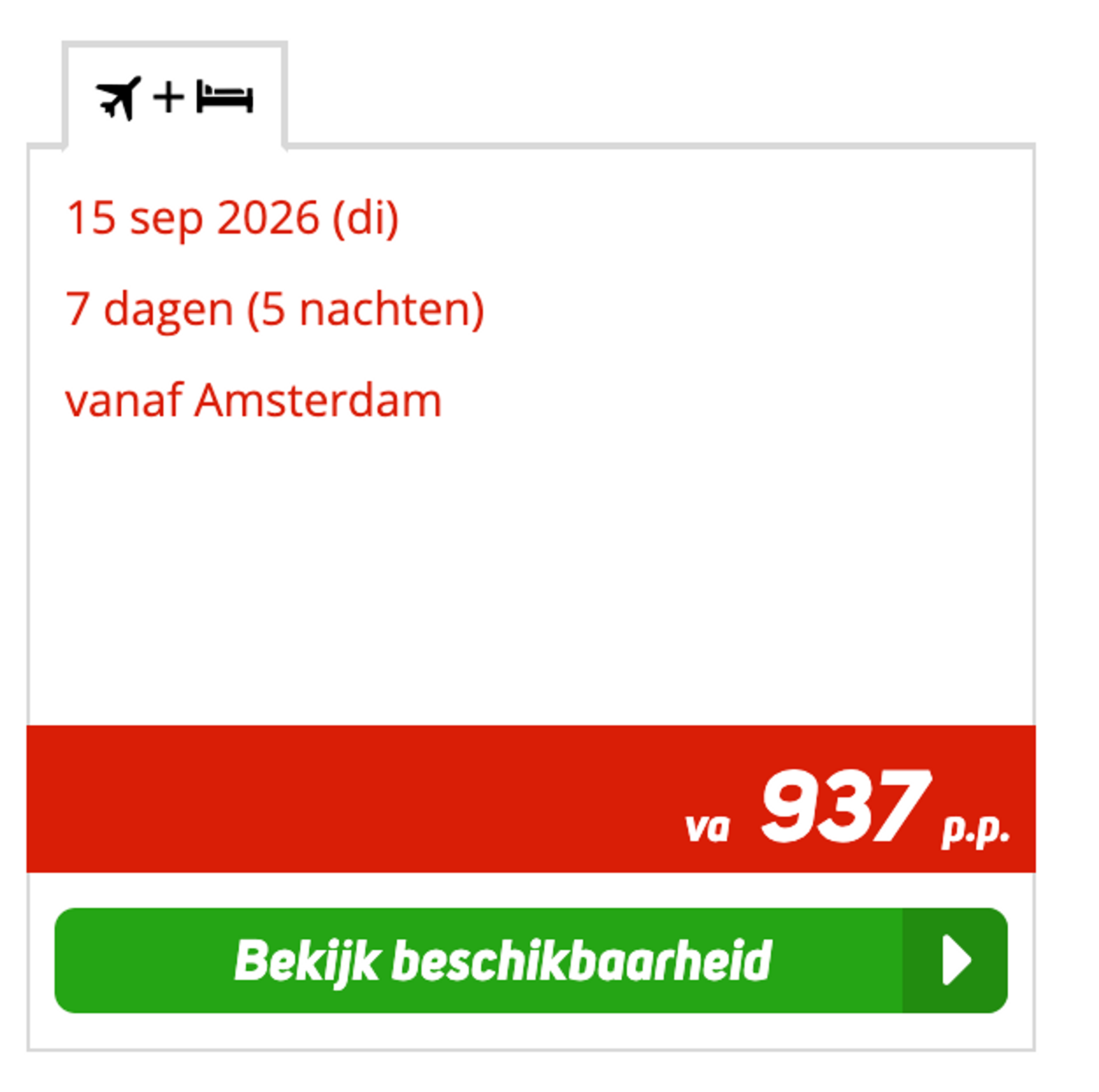 Boekingsvoorbeeld