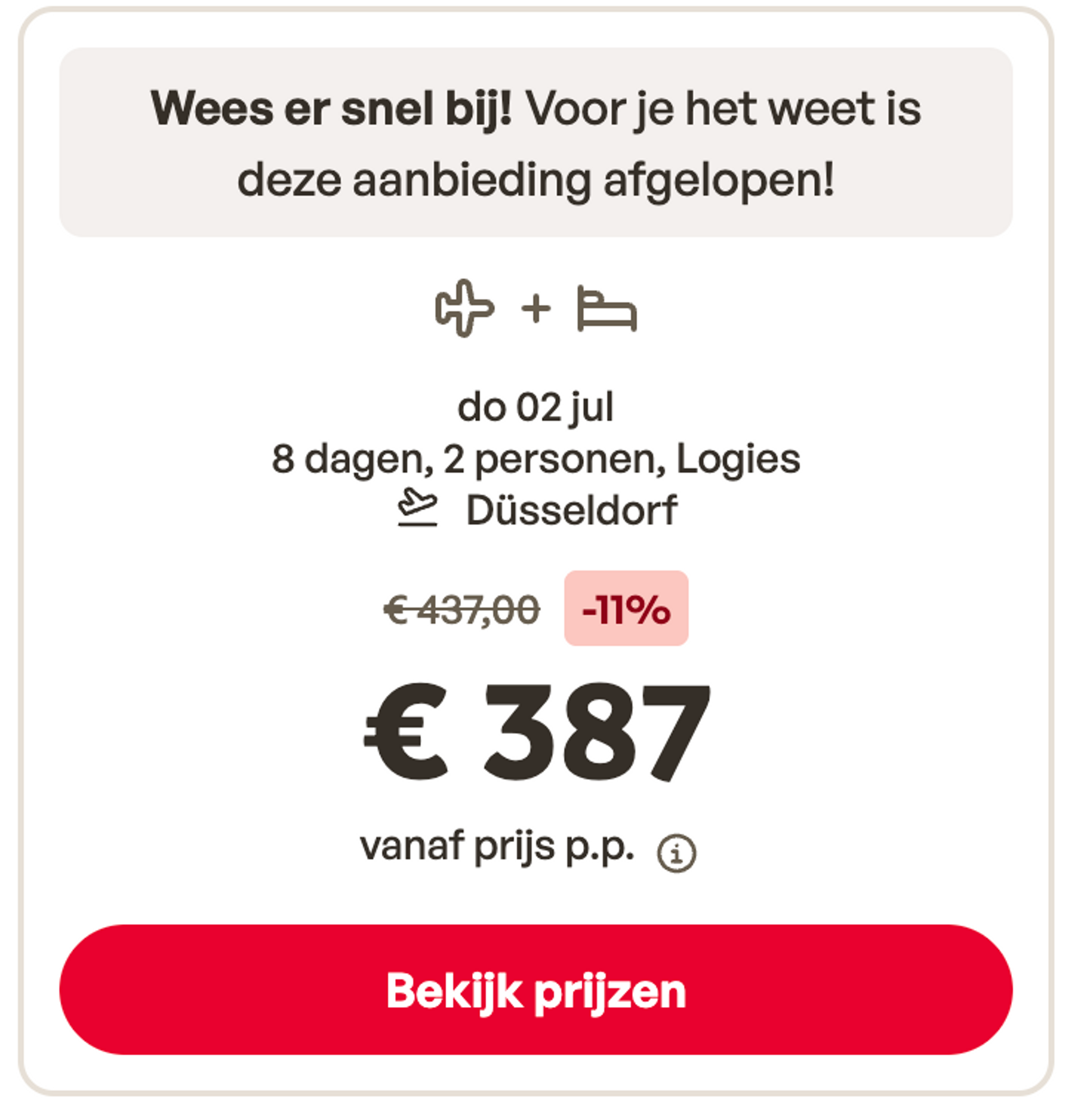 Boekingsvoorbeeld