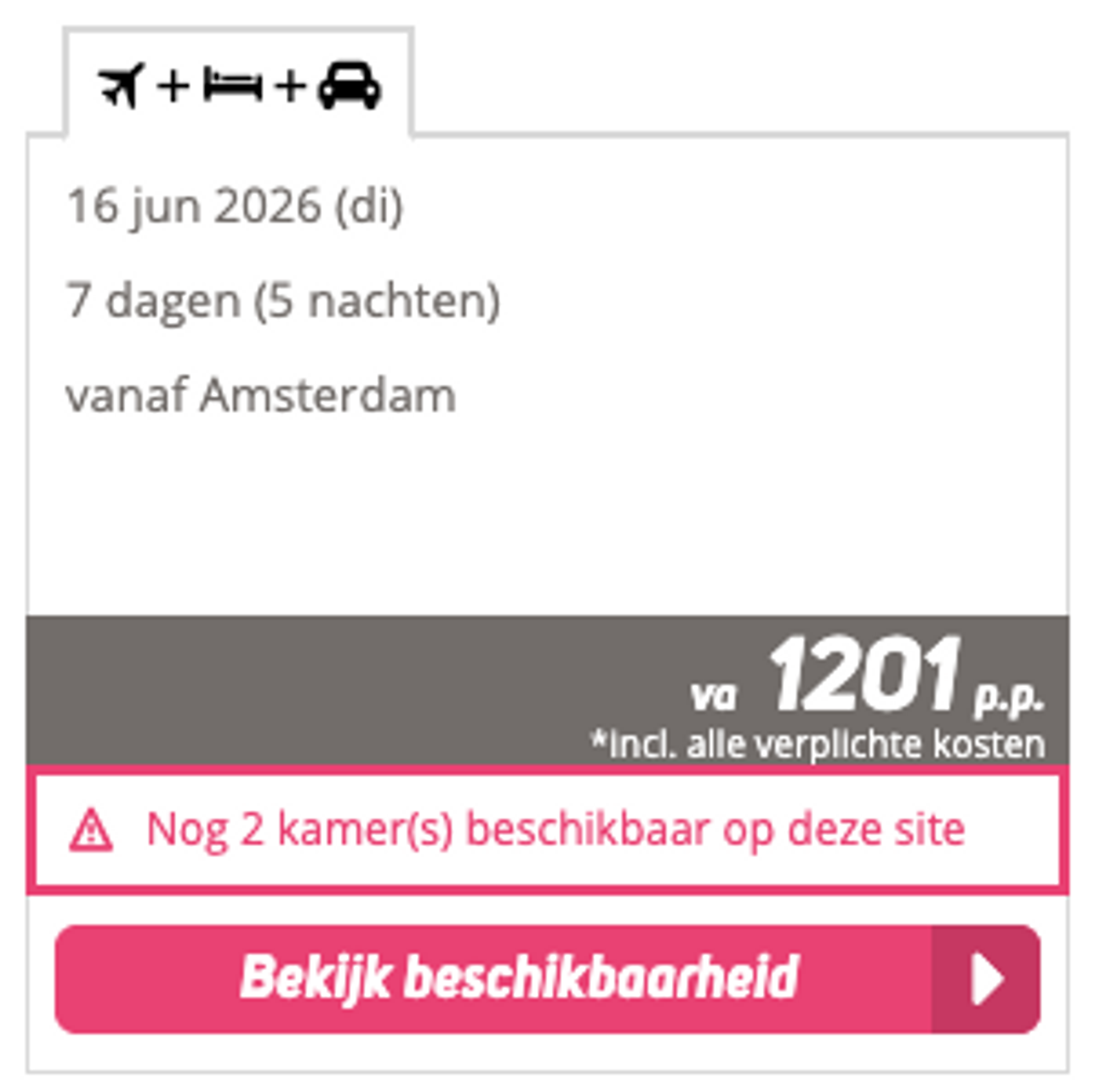 Boekingsvoorbeeld
