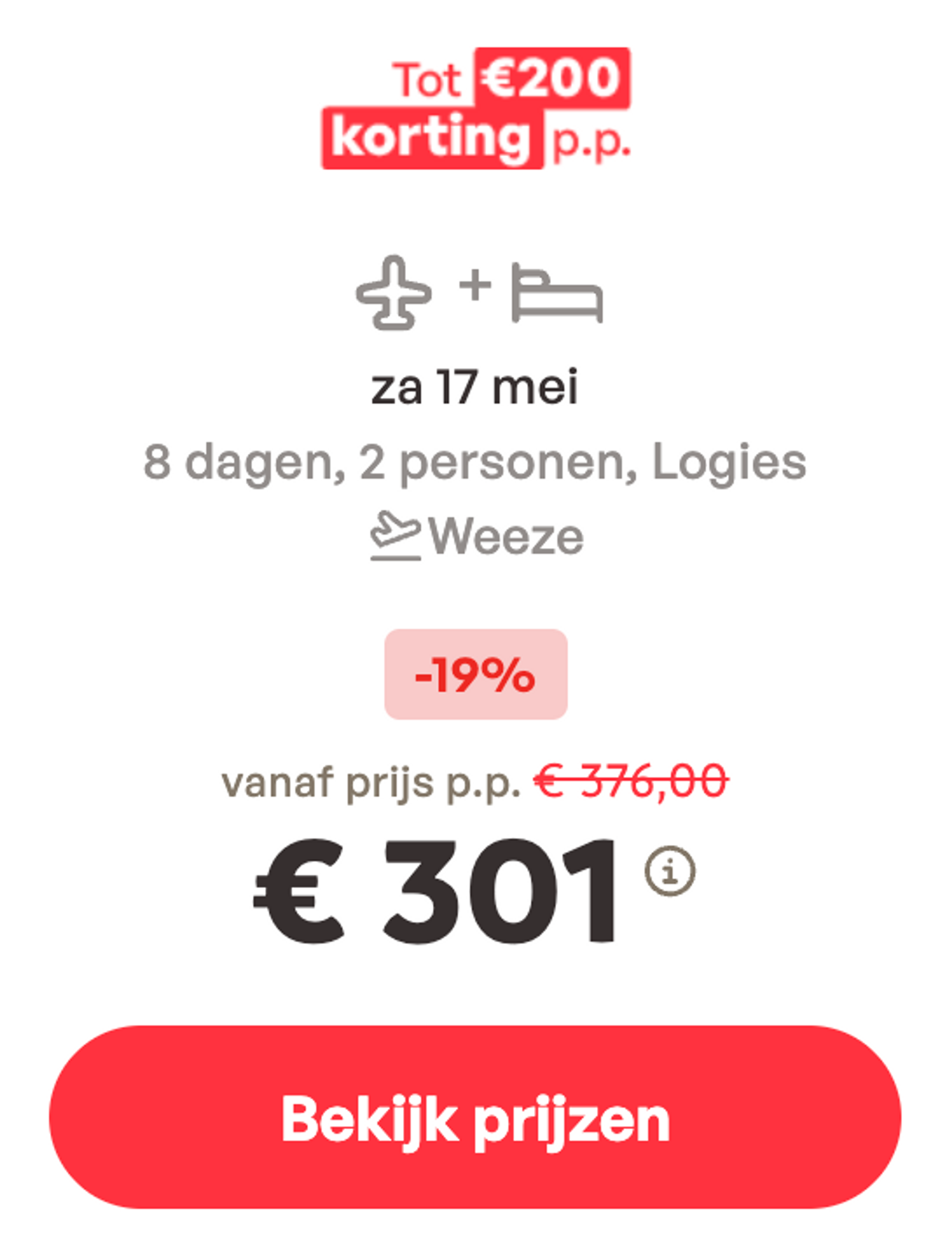 Boekingsvoorbeeld