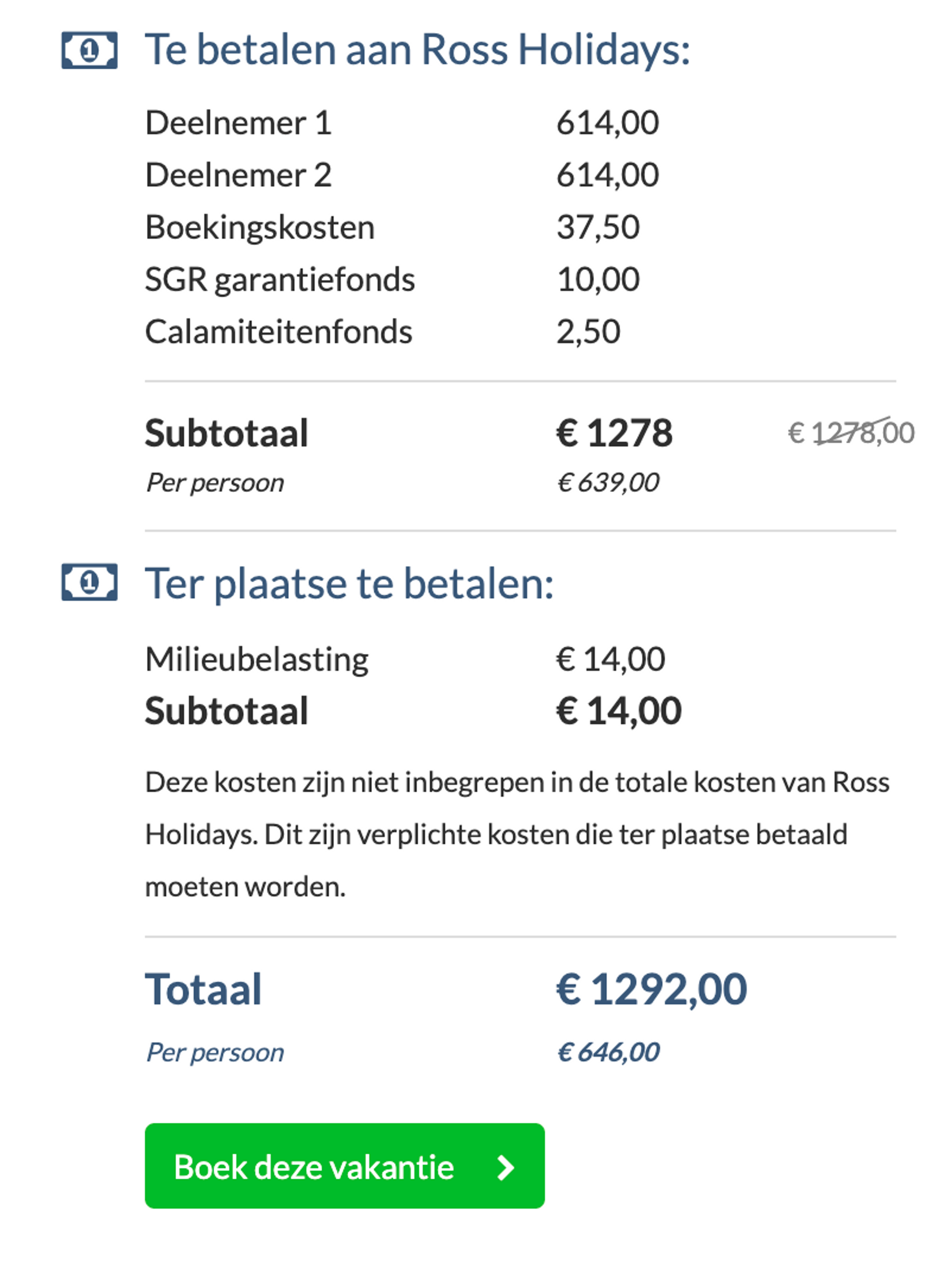 Boekingsvoorbeeld