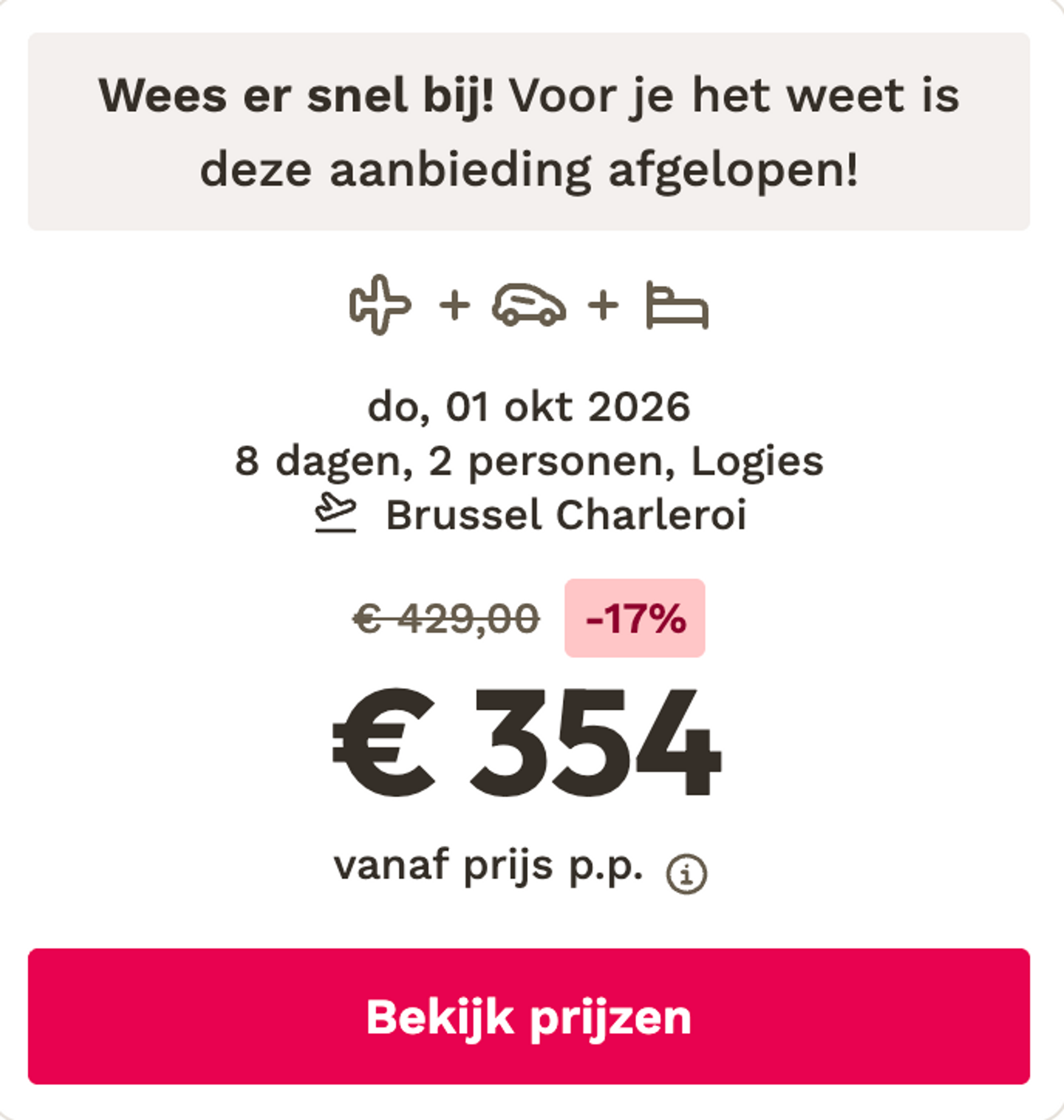 Boekingsvoorbeeld