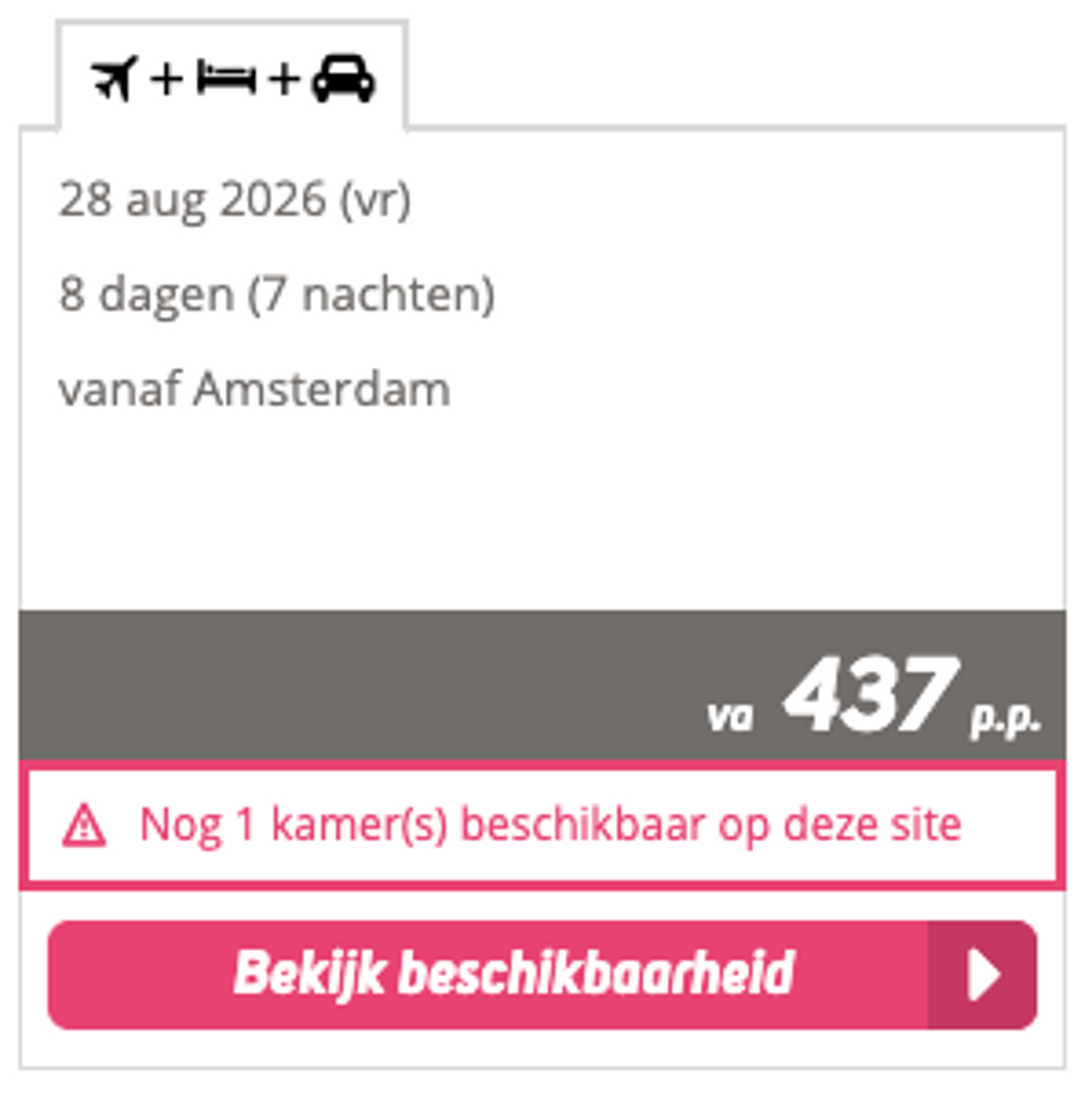 Boekingsvoorbeeld