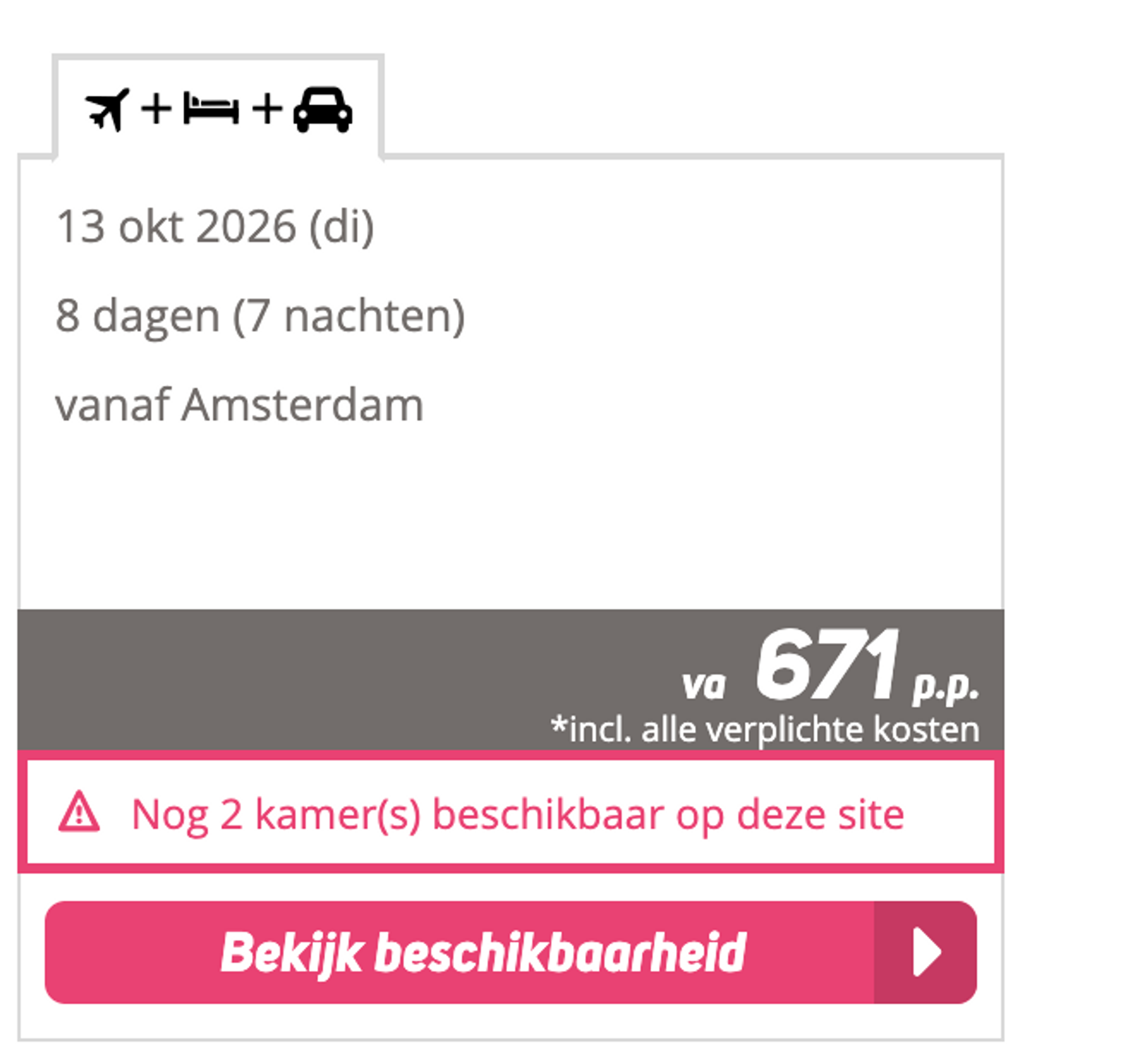 Boekingsvoorbeeld