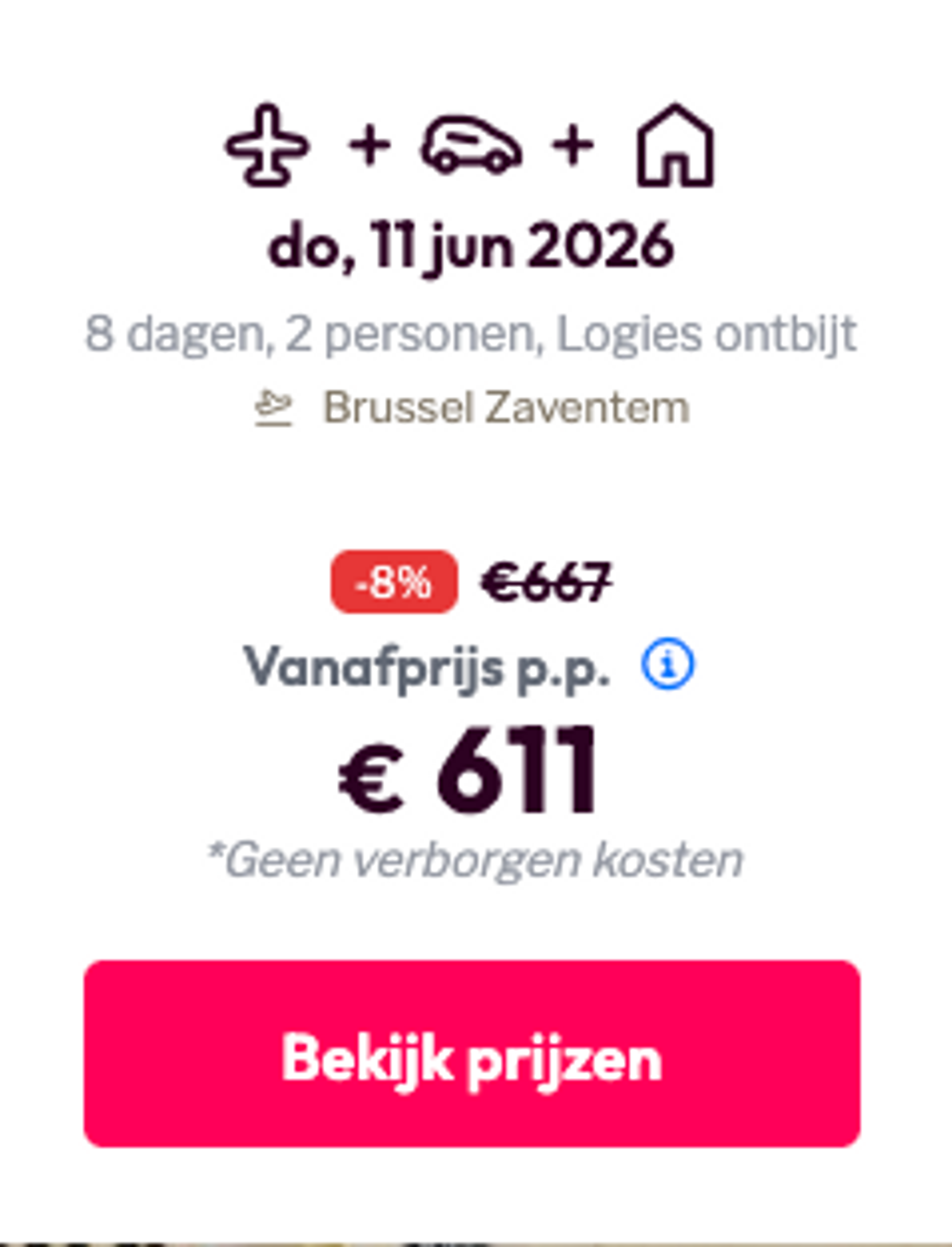 Boekingsvoorbeeld