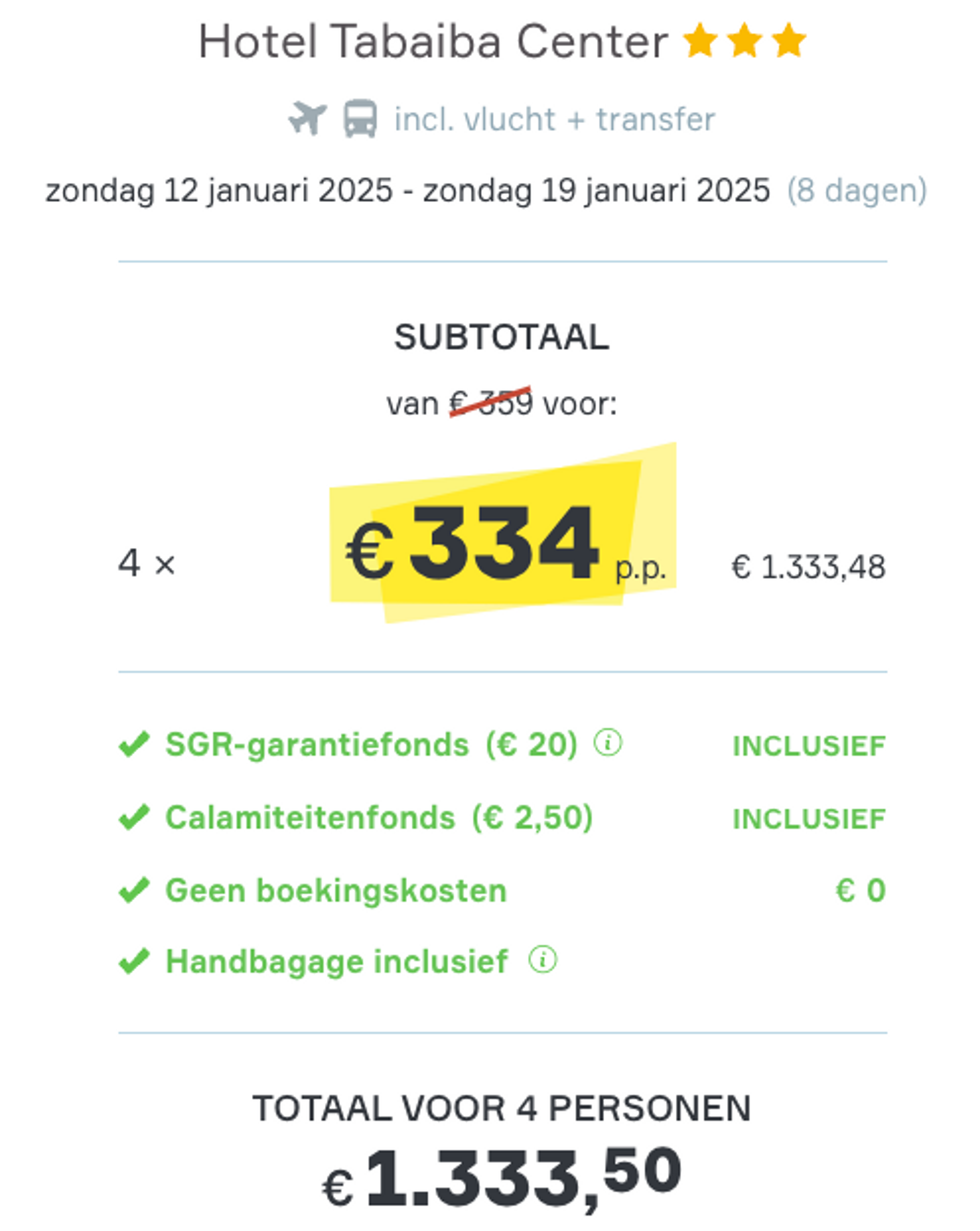 Boekingsvoorbeeld
