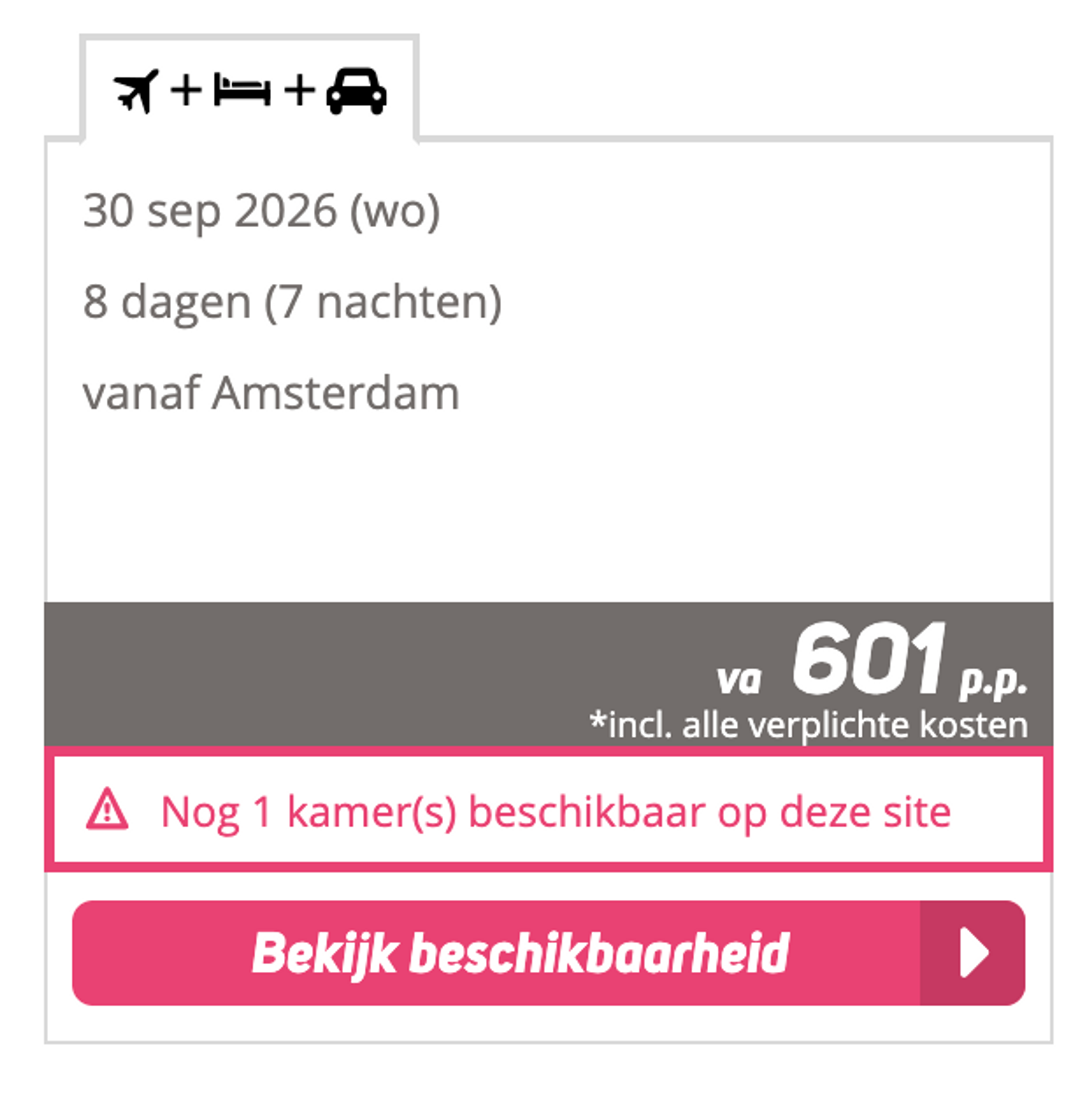 Boekingsvoorbeeld