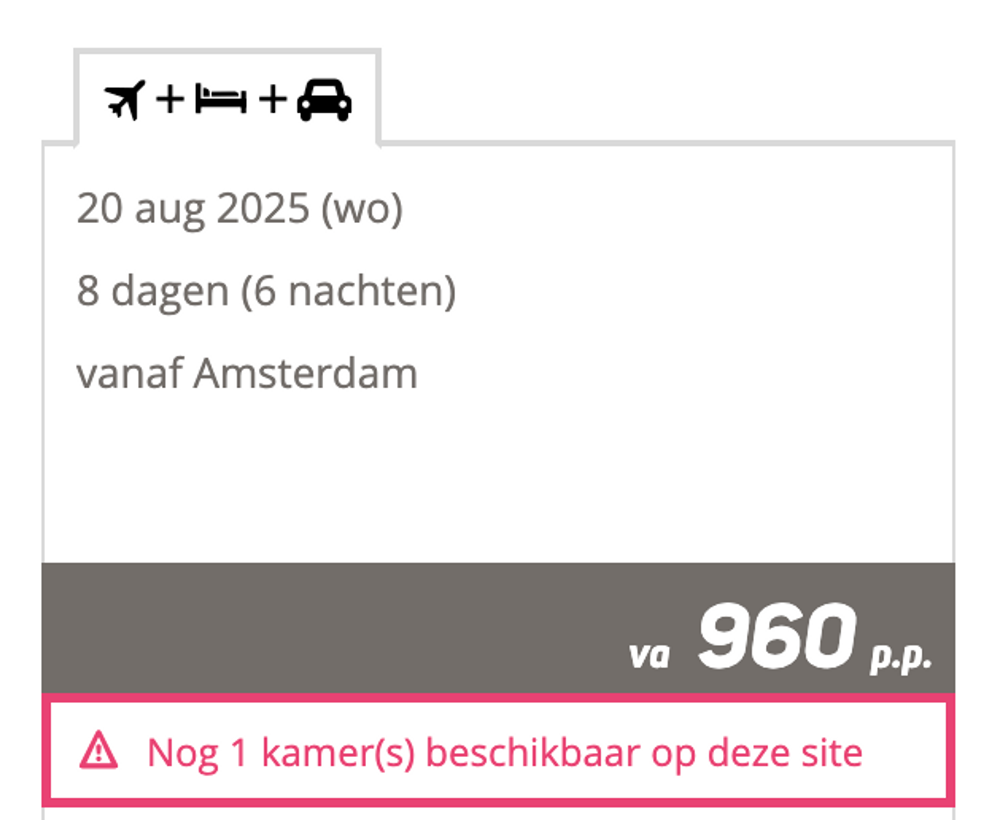 Boekingsvoorbeeld