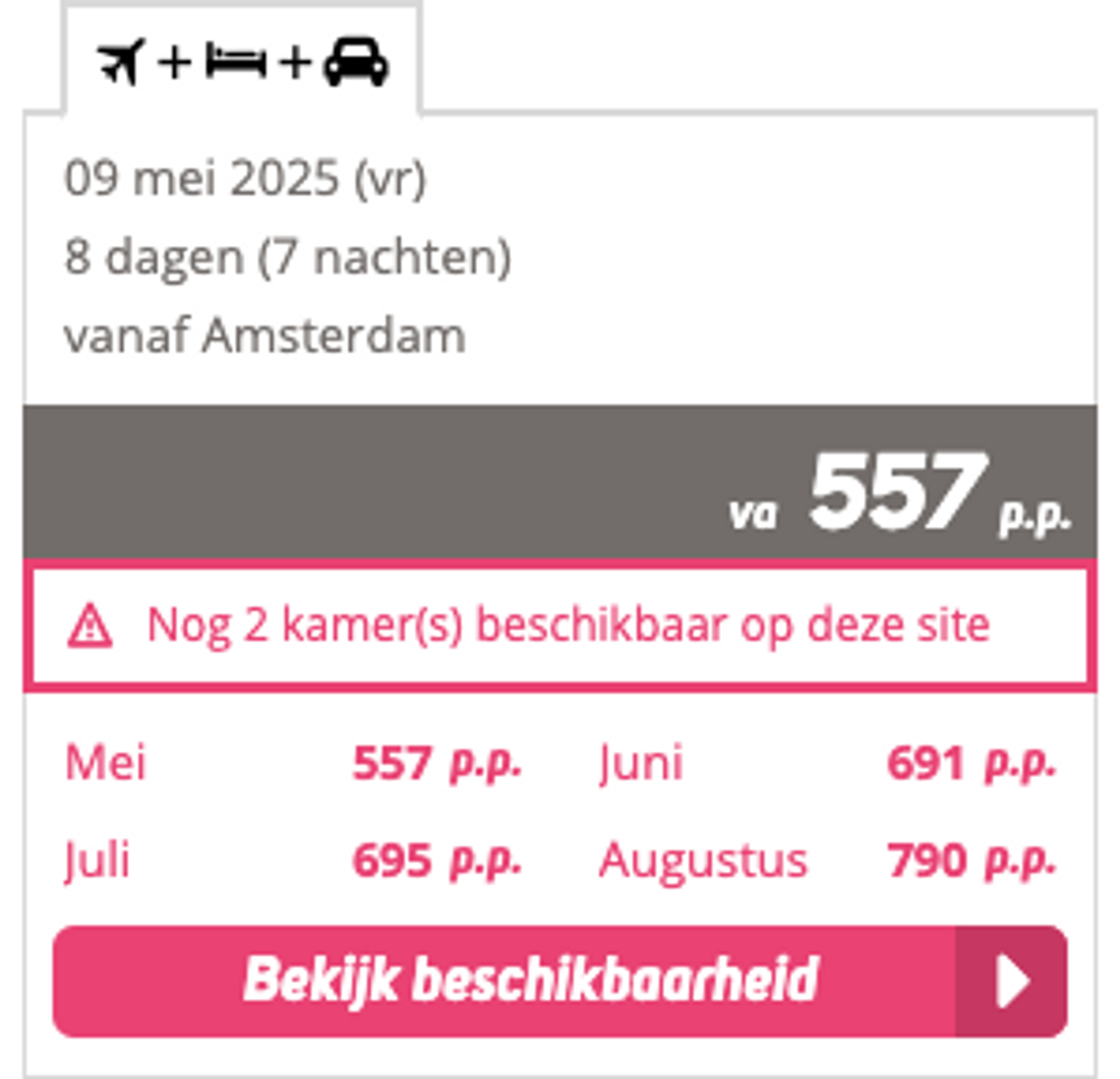 Boekingsvoorbeeld