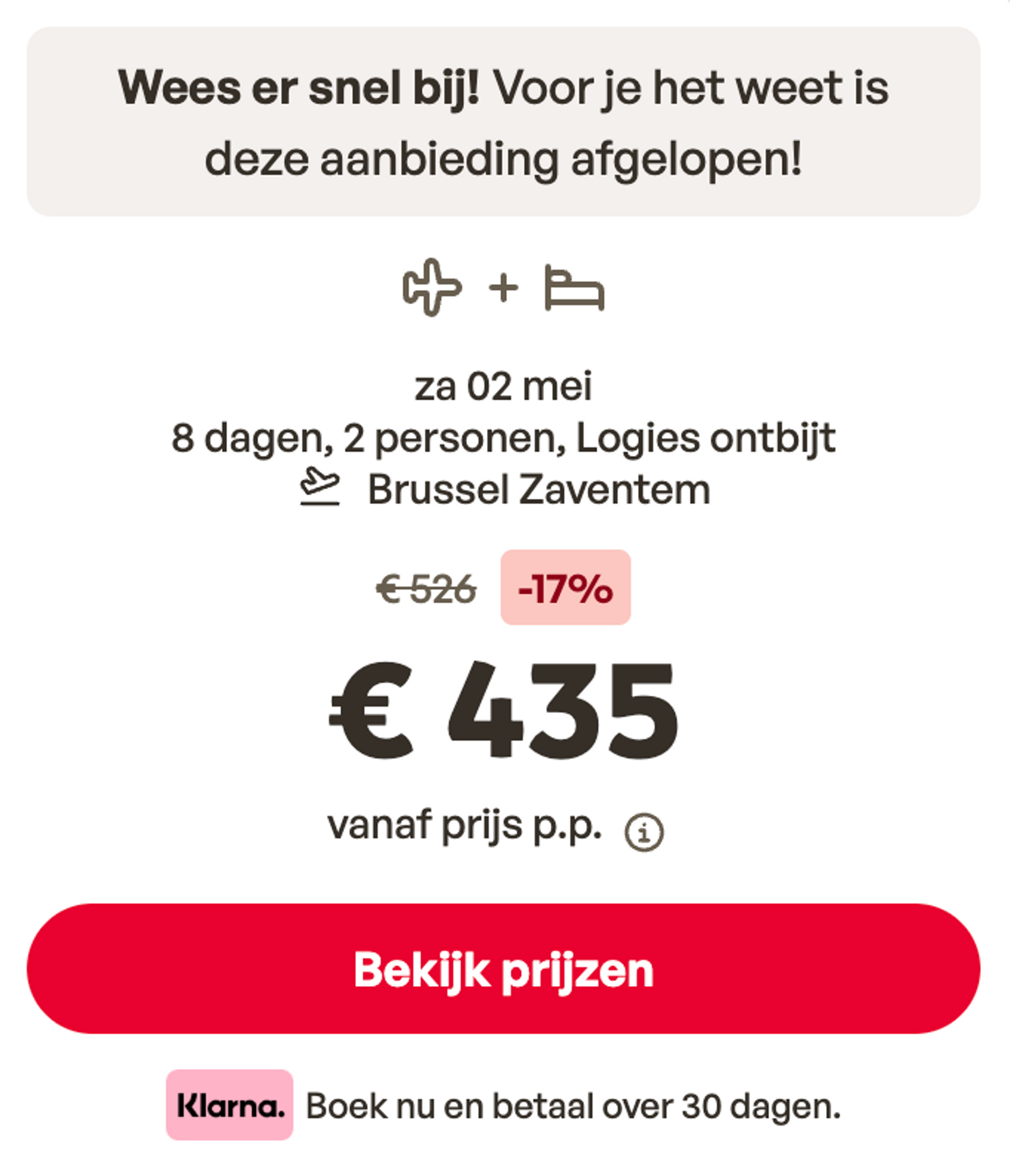 Boekingsvoorbeeld