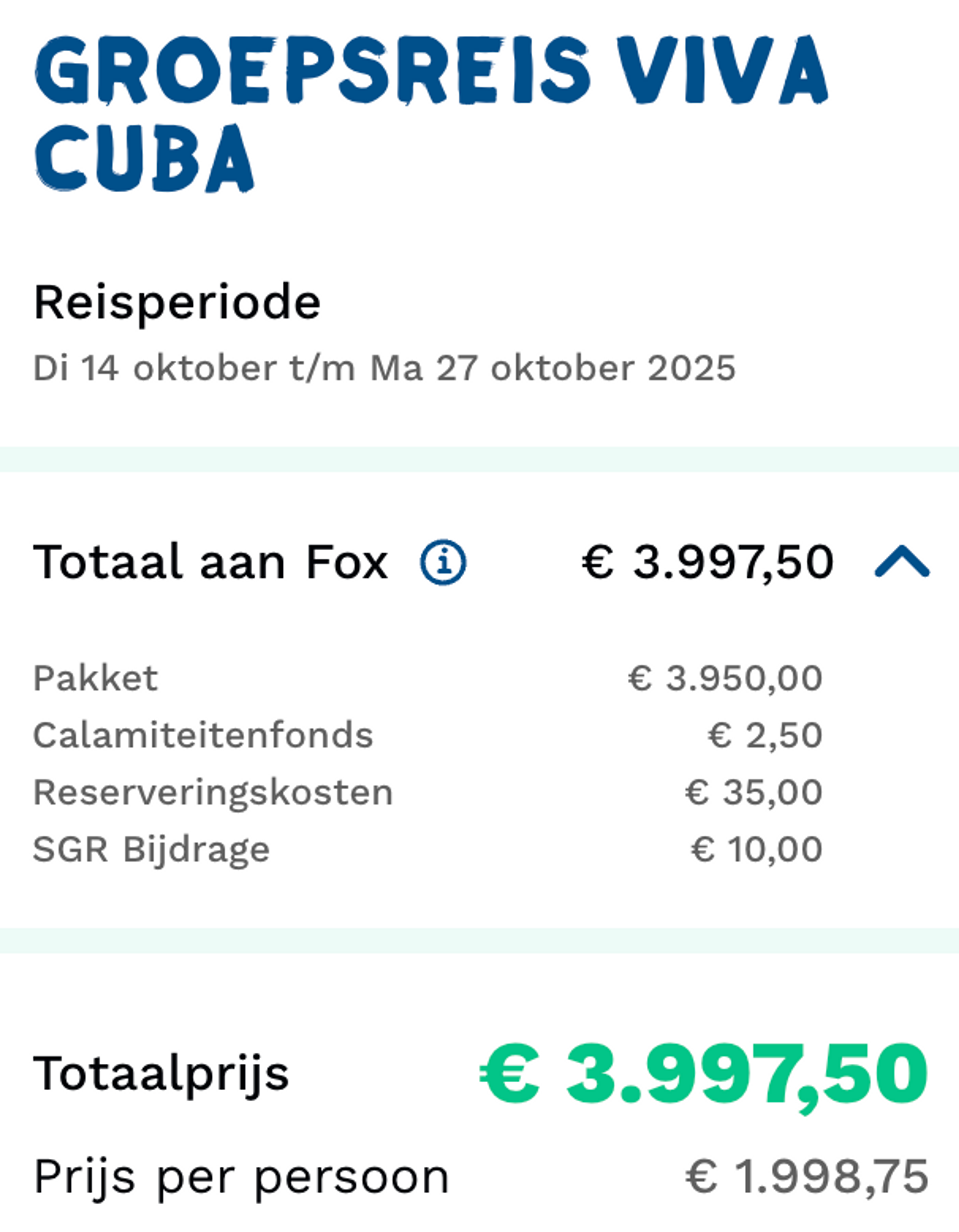 Boekingsvoorbeeld