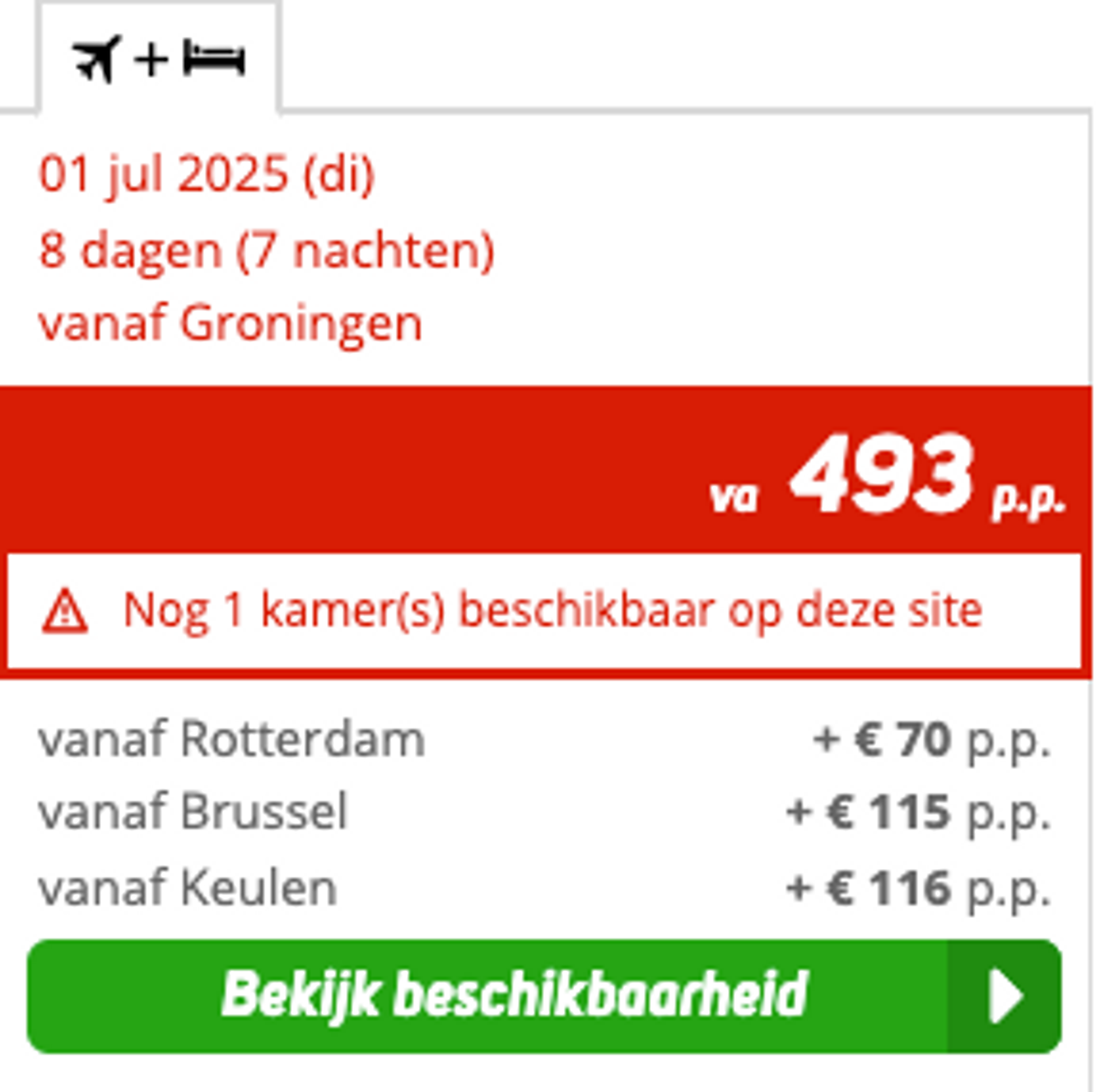 Boekingsvoorbeeld