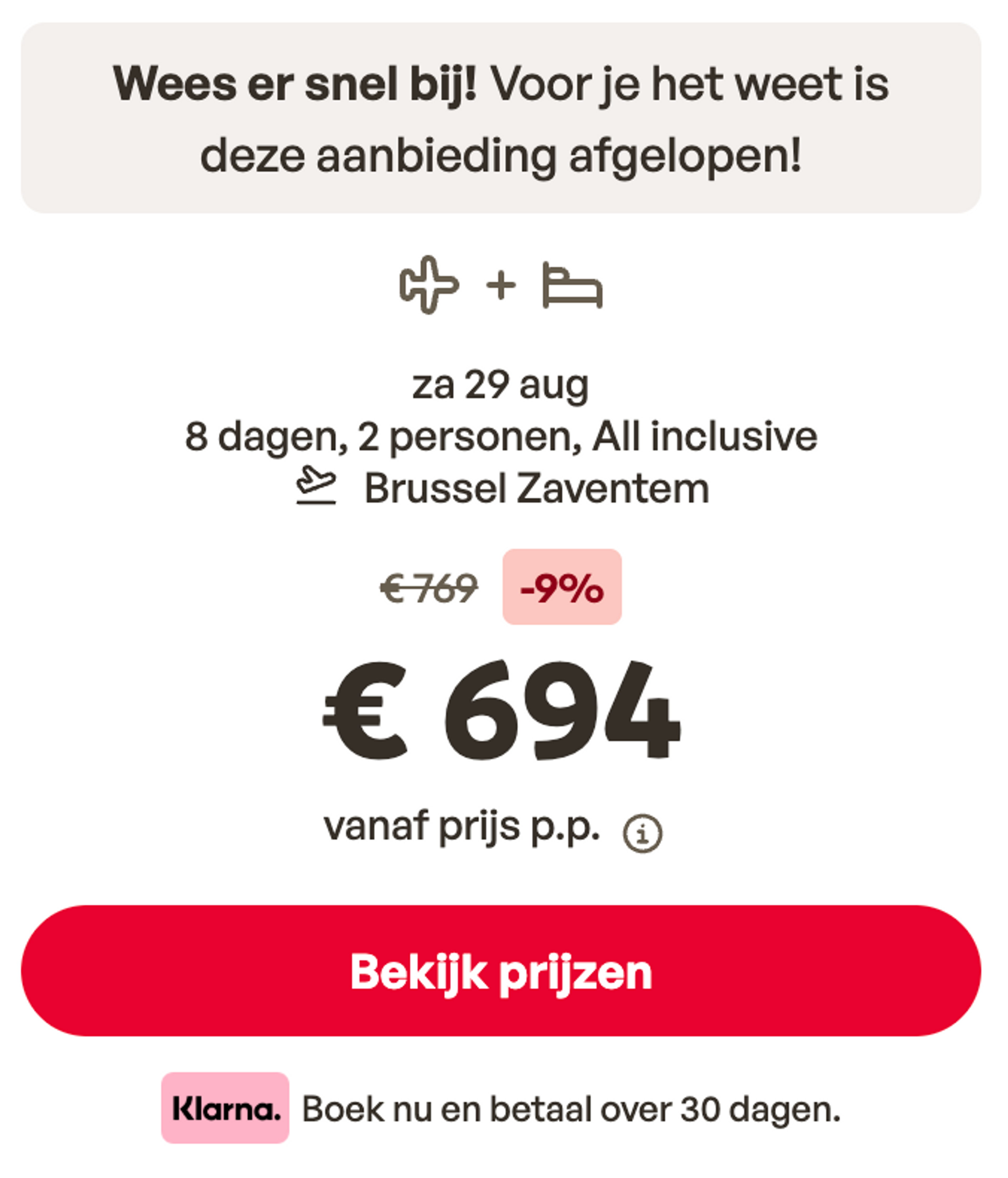 Boekingsvoorbeeld