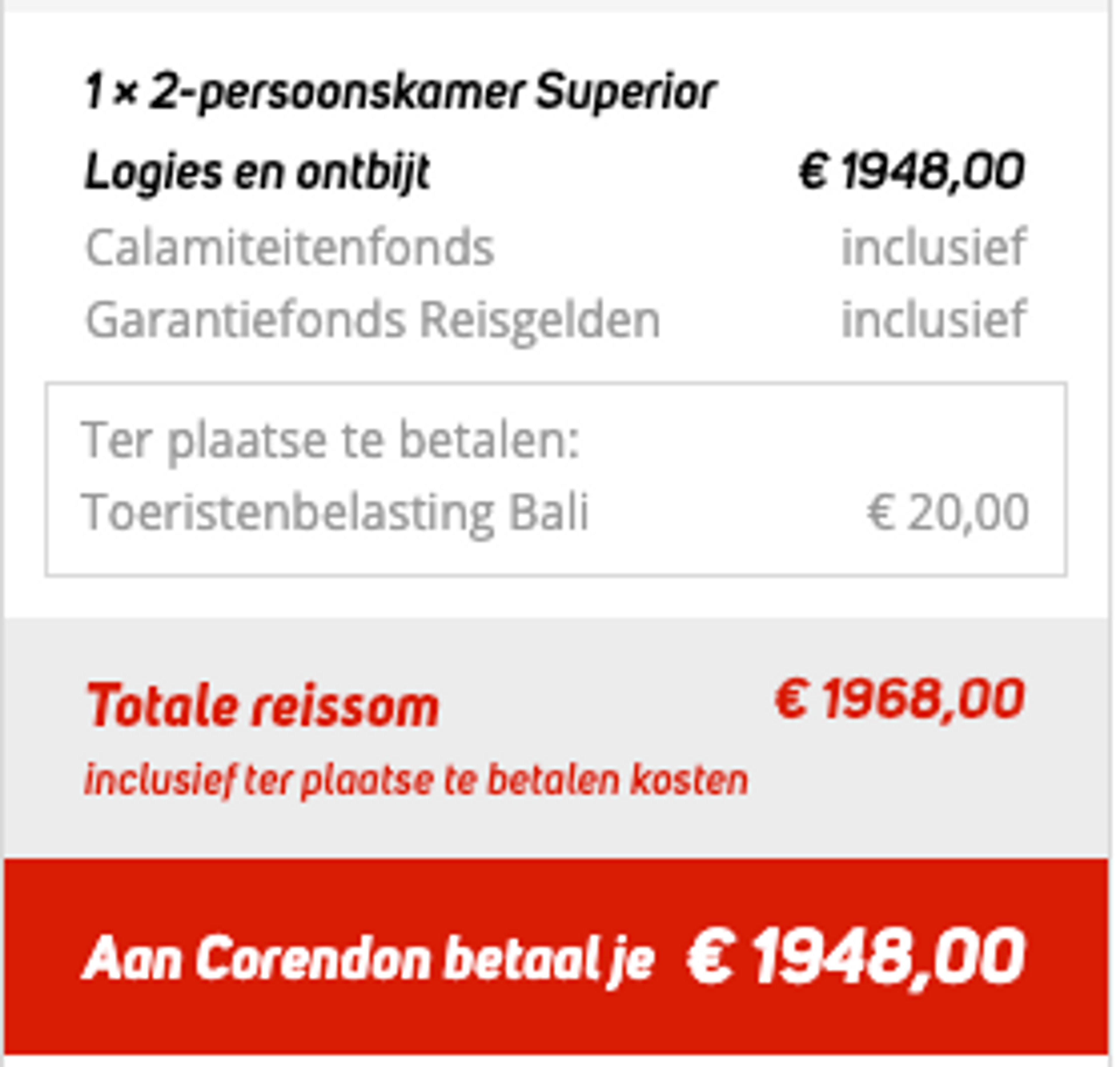Boekingsvoorbeeld
