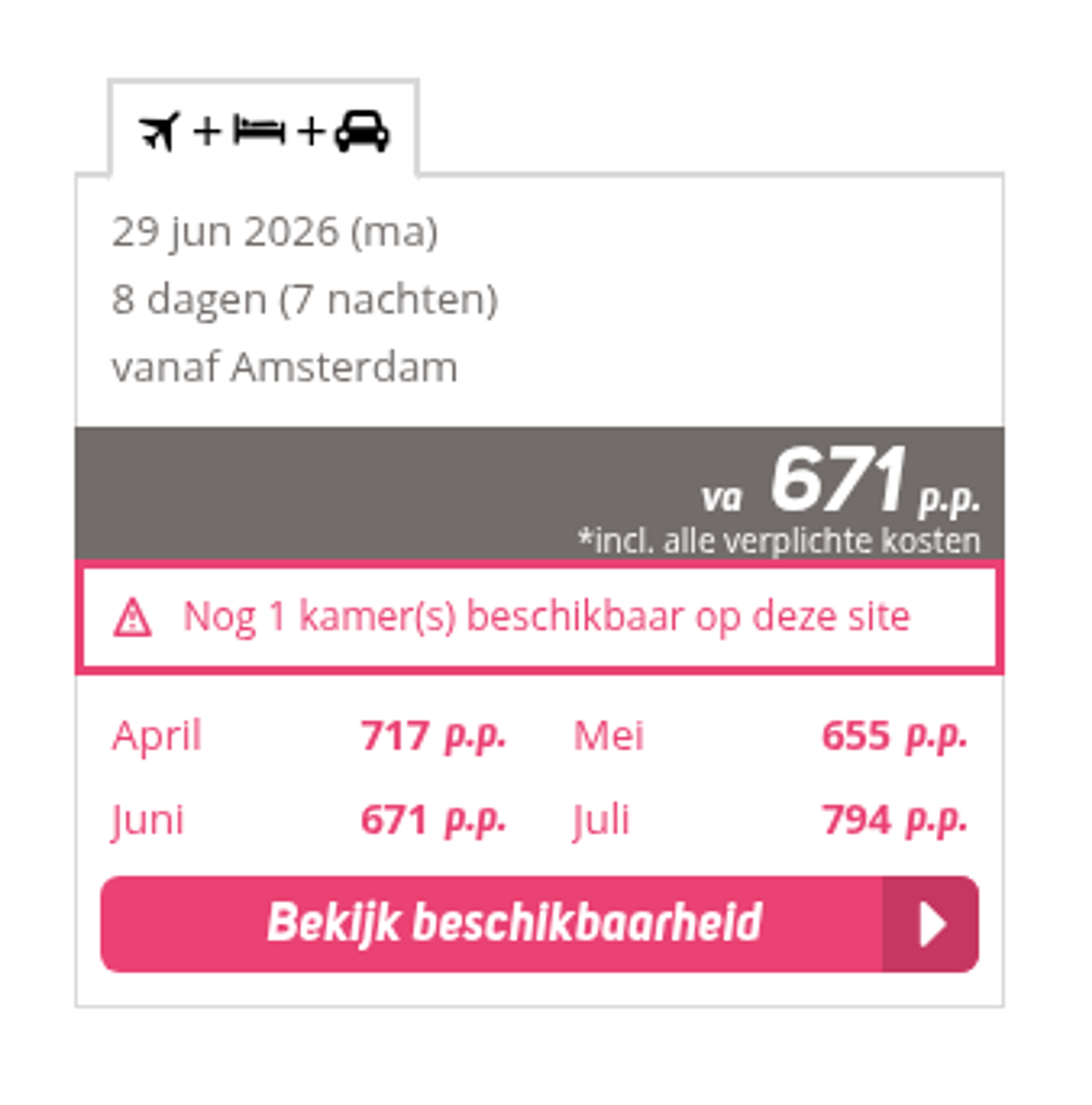 Boekingsvoorbeeld