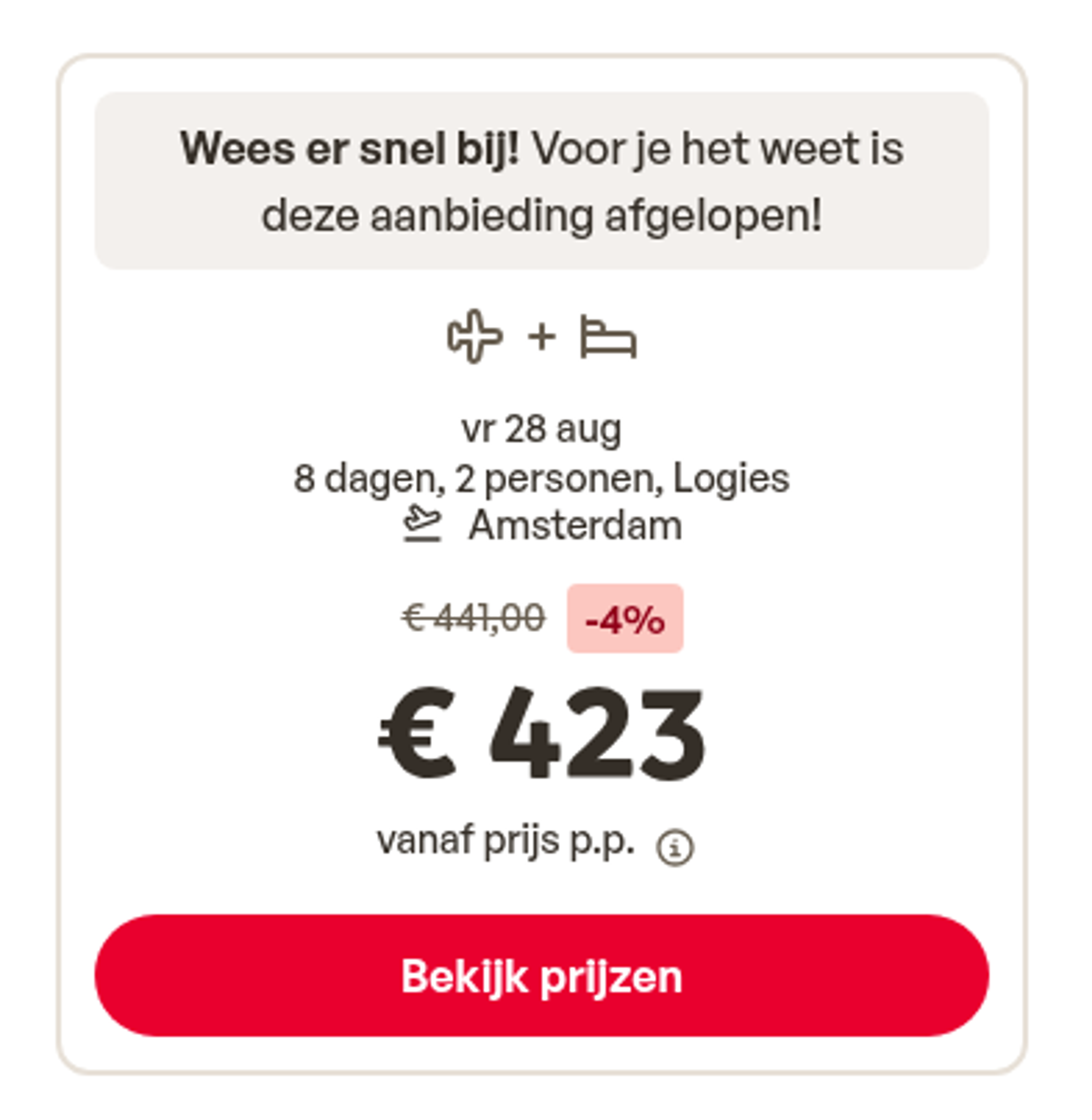 Boekingsvoorbeeld