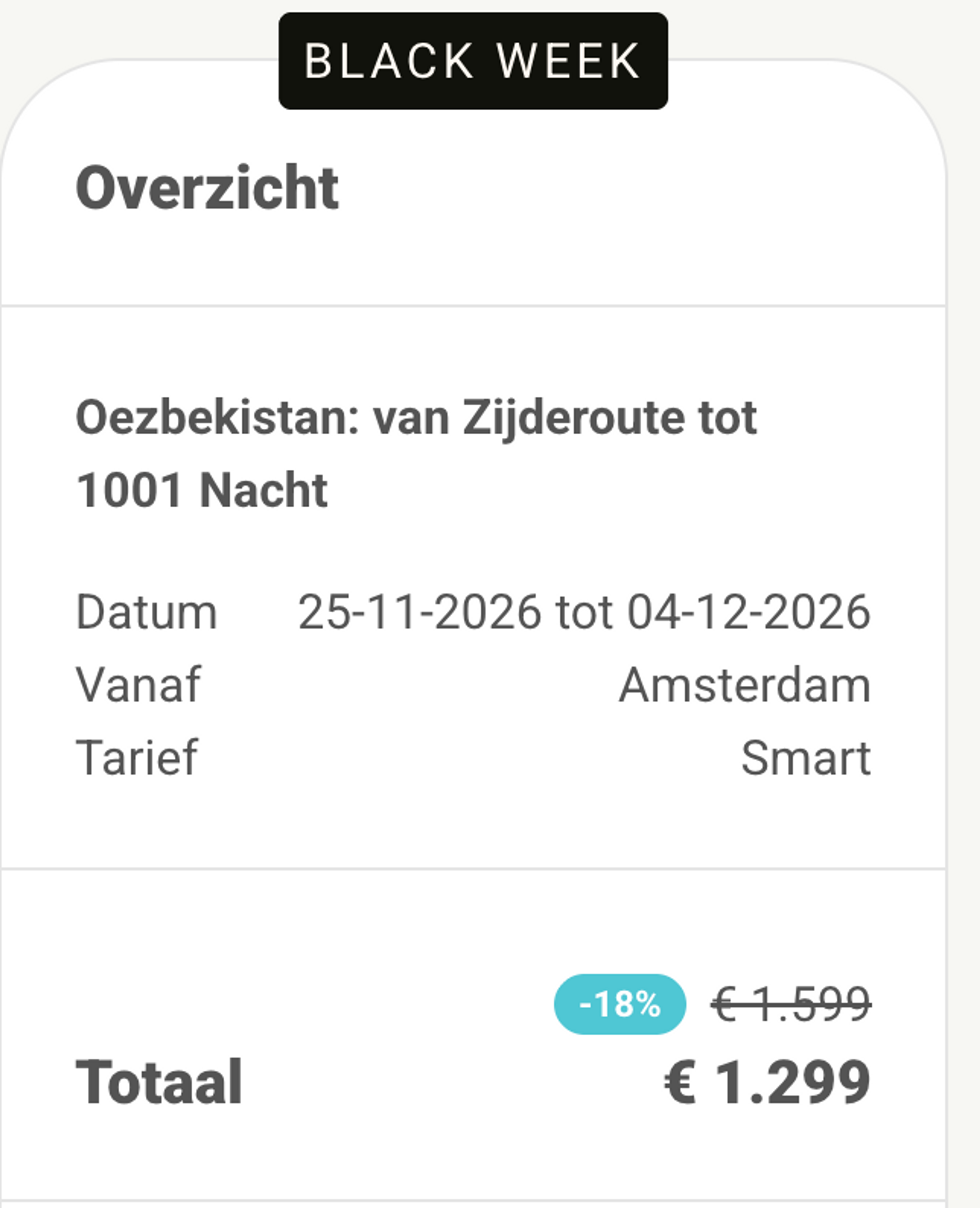 Boekingsvoorbeeld