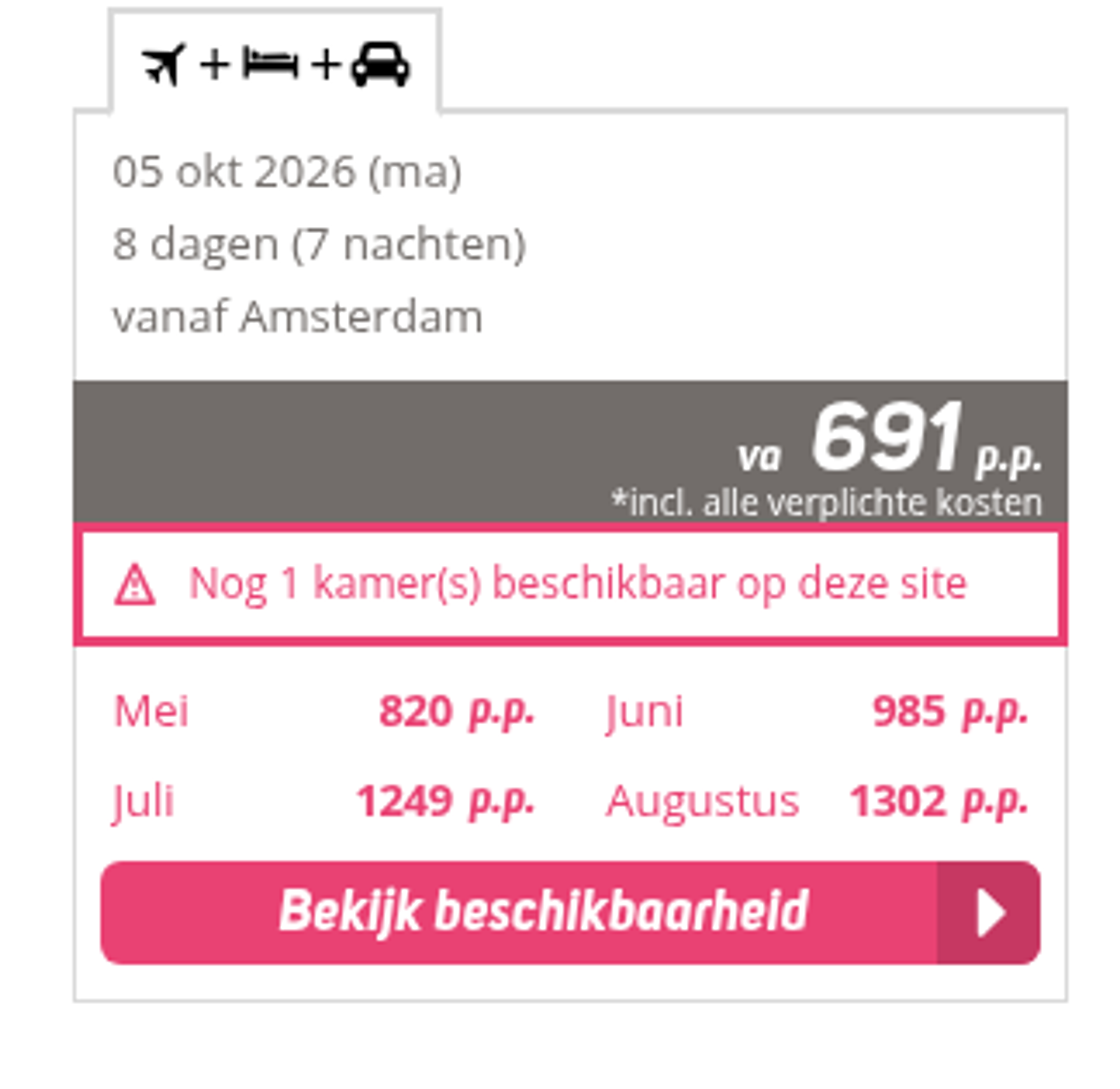 Boekingsvoorbeeld