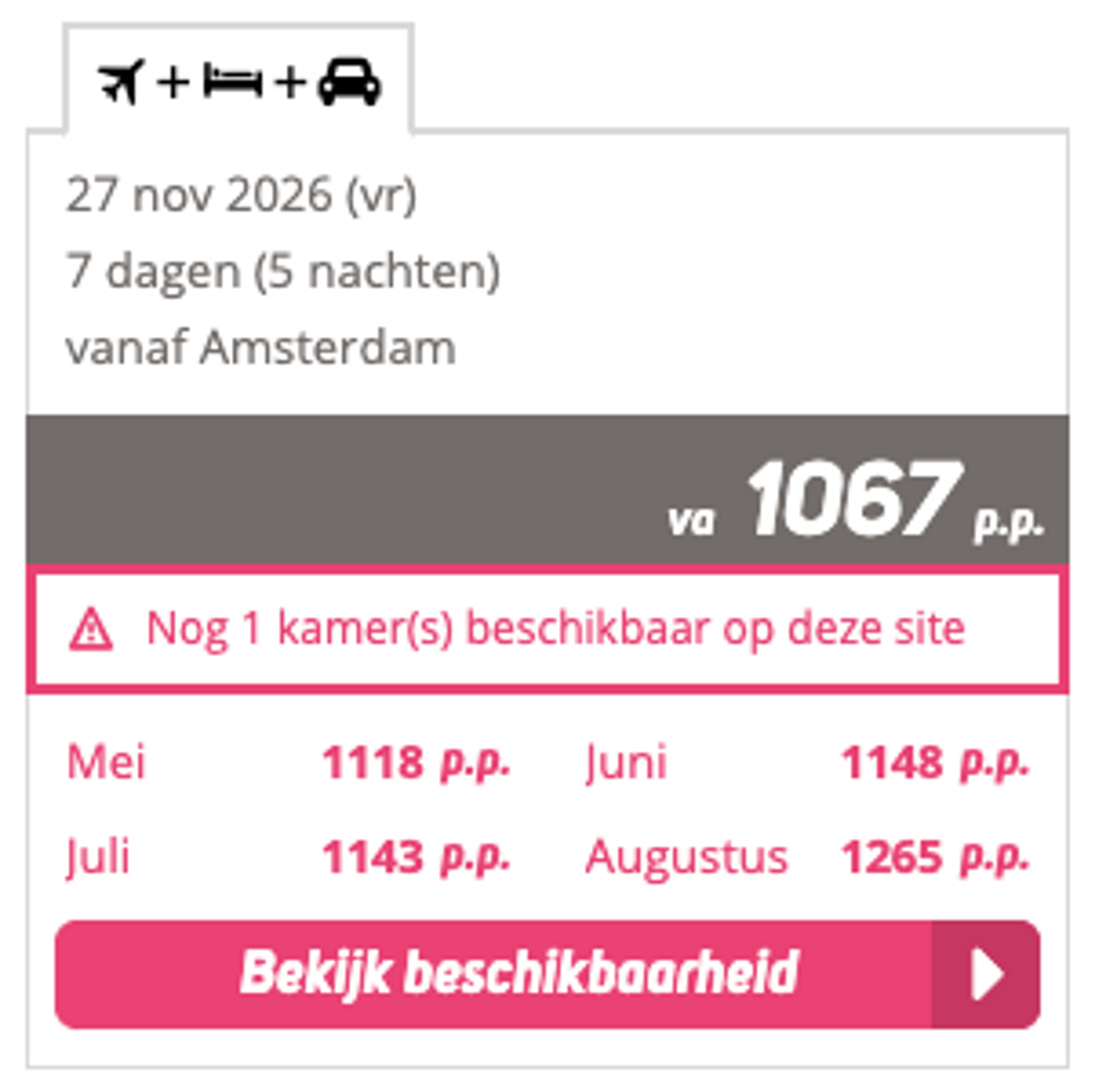 Boekingsvoorbeeld