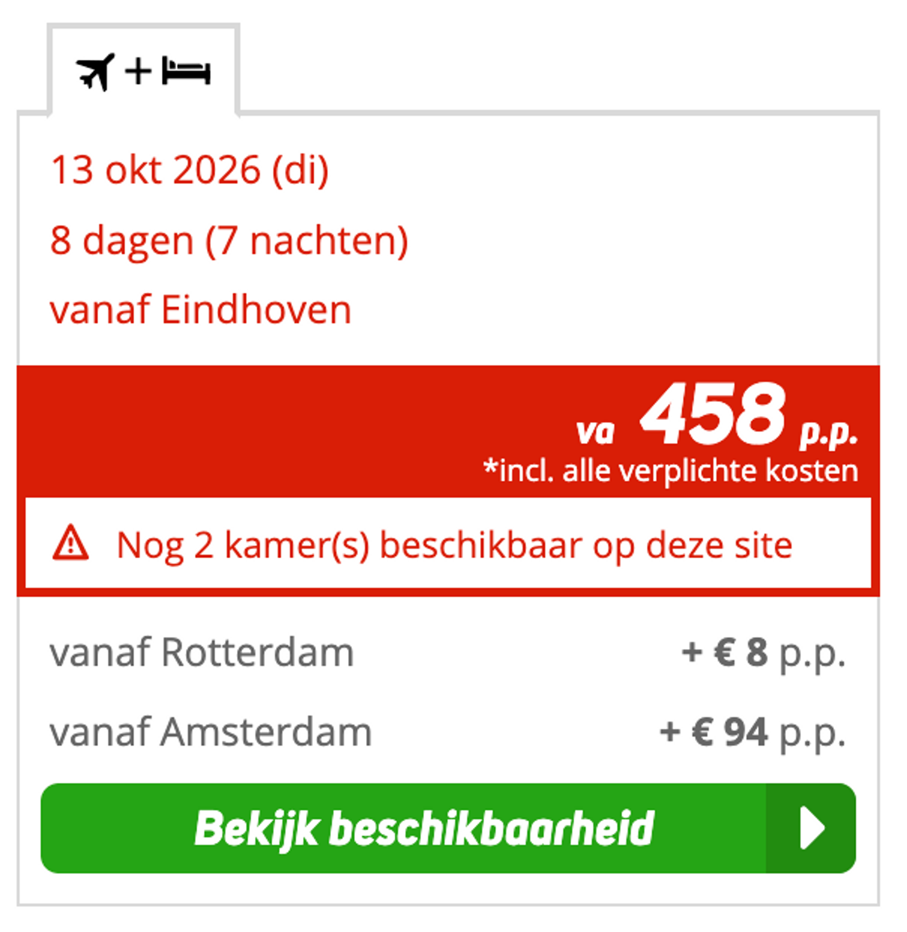Boekingsvoorbeeld