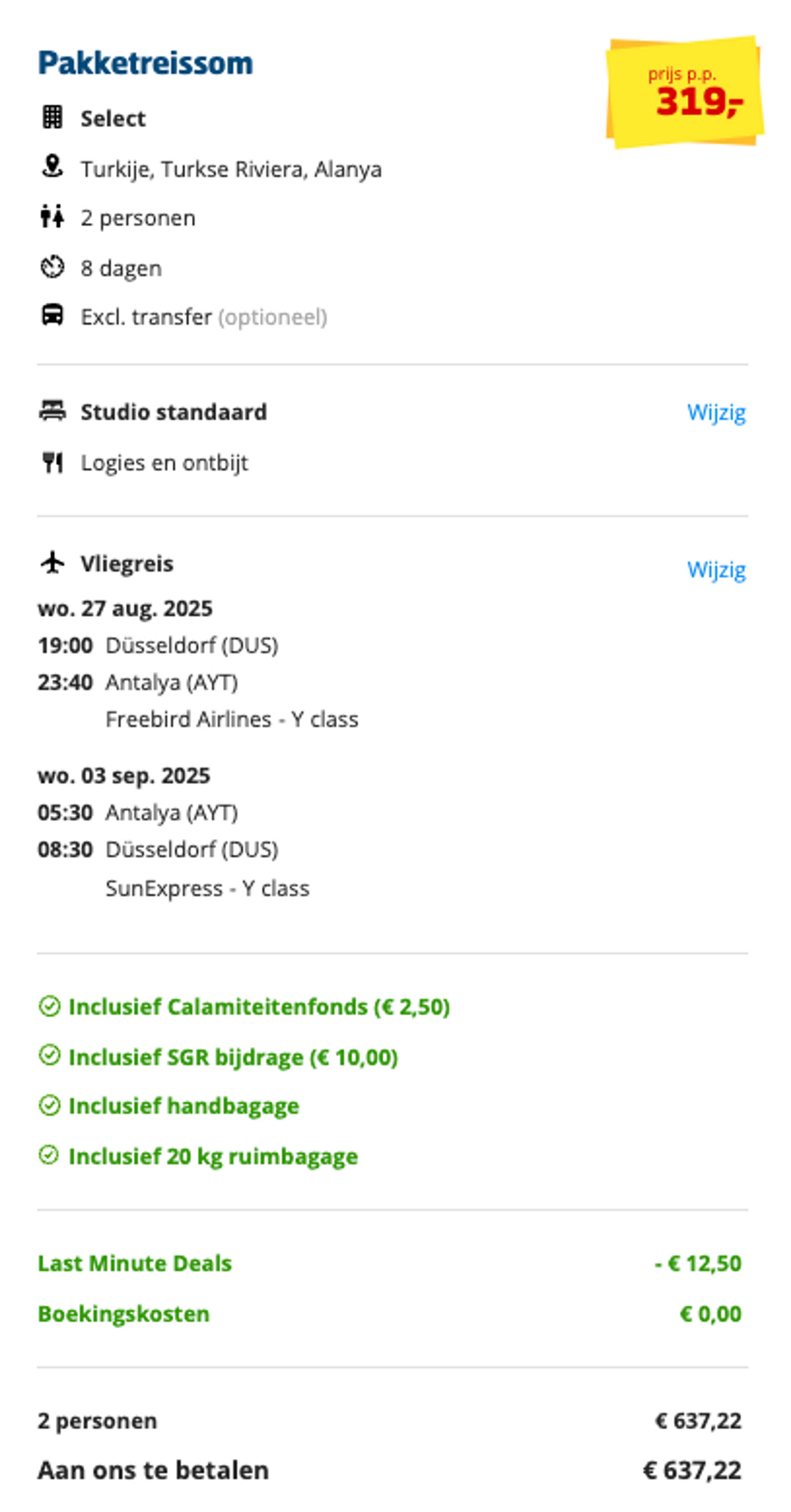 Boekingsvoorbeeld