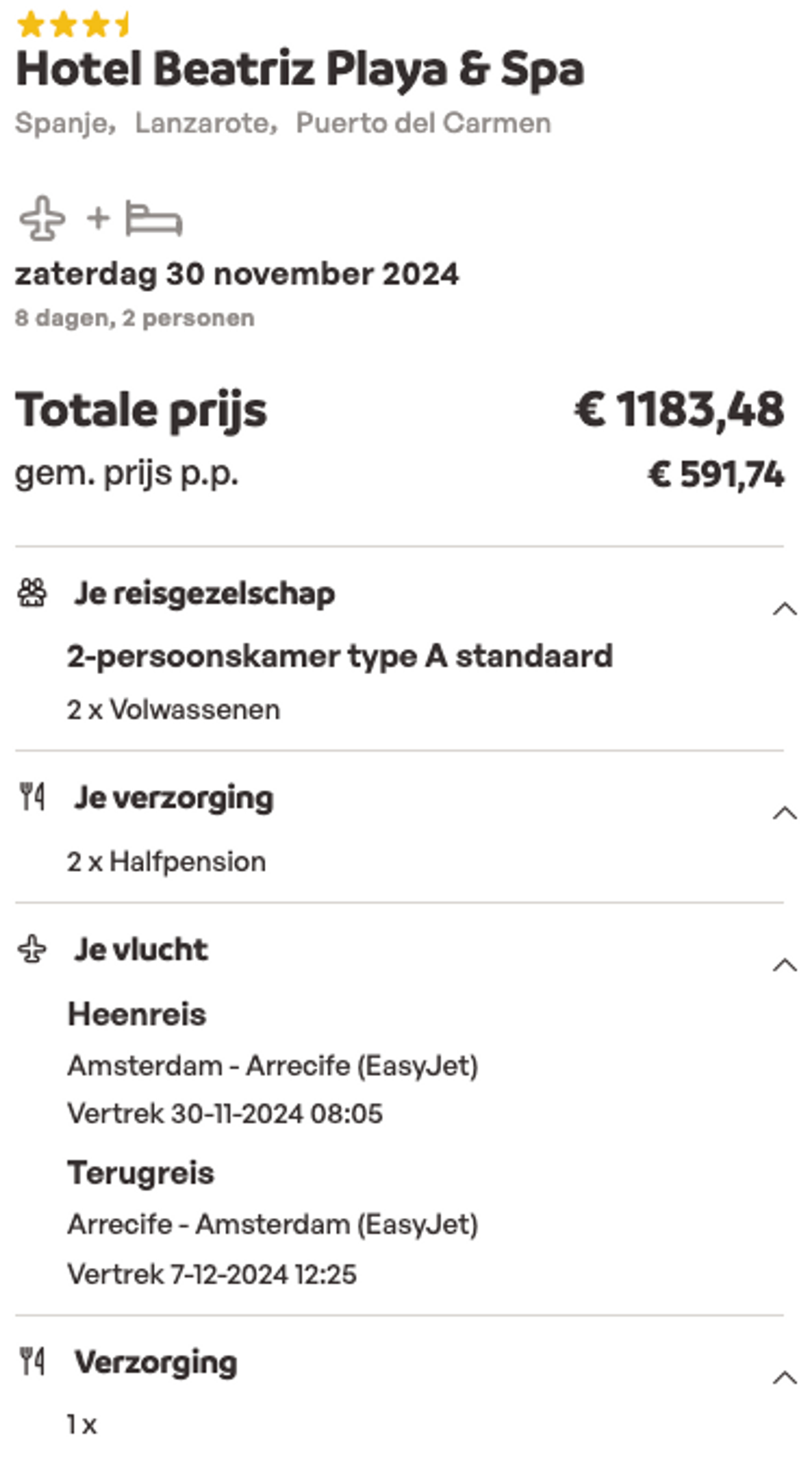 Boekingsvoorbeeld