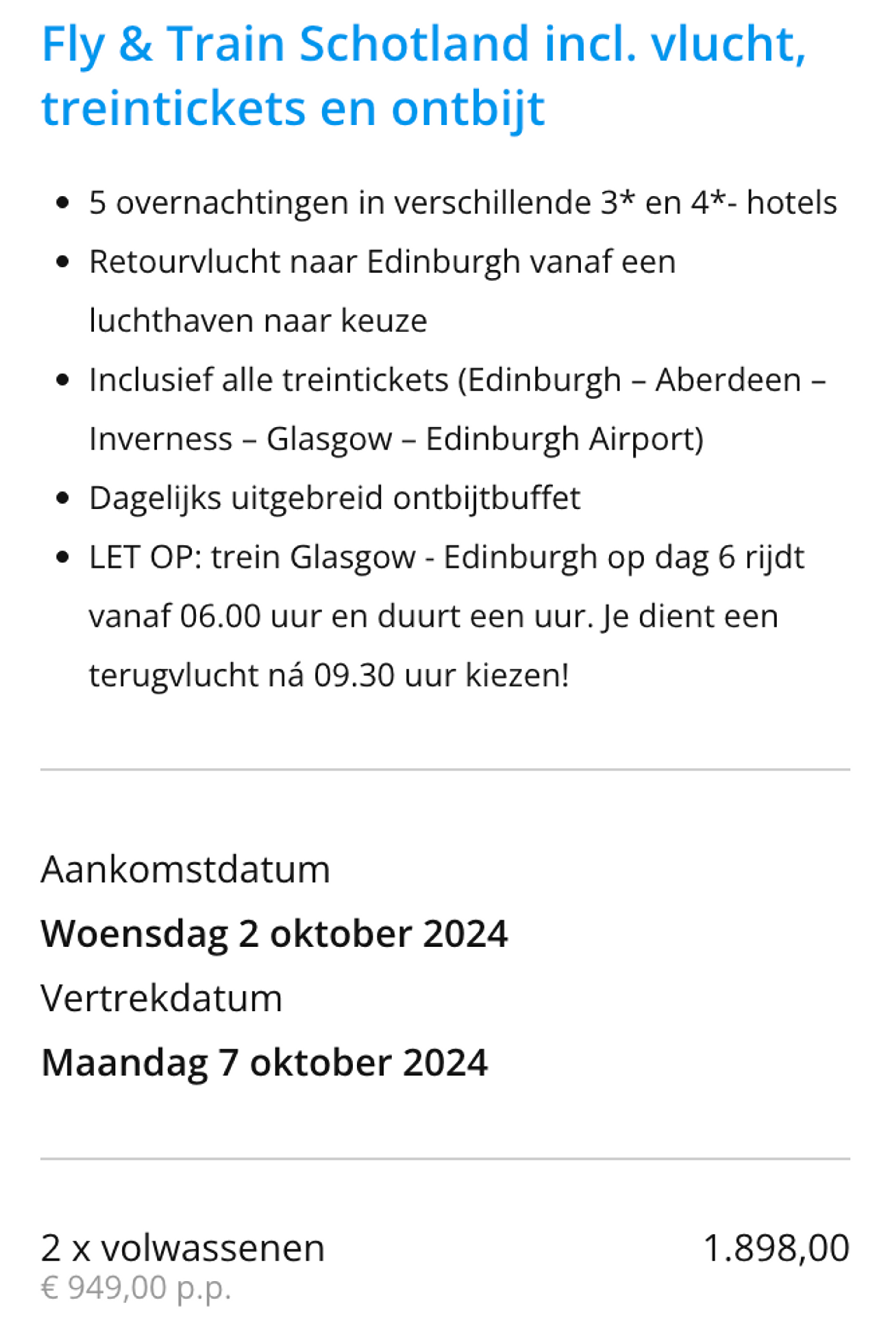 Boekingsvoorbeeld