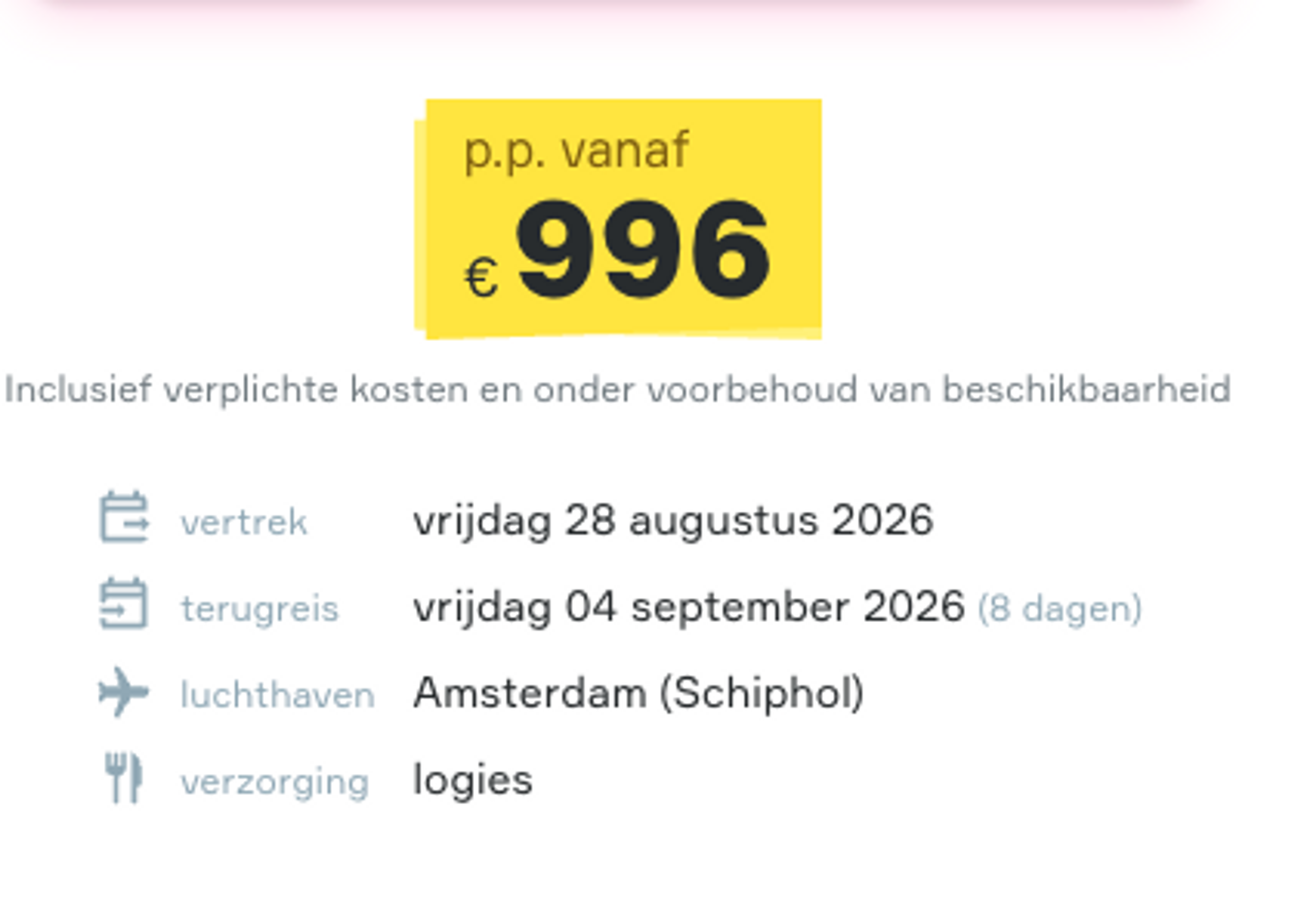 Boekingsvoorbeeld