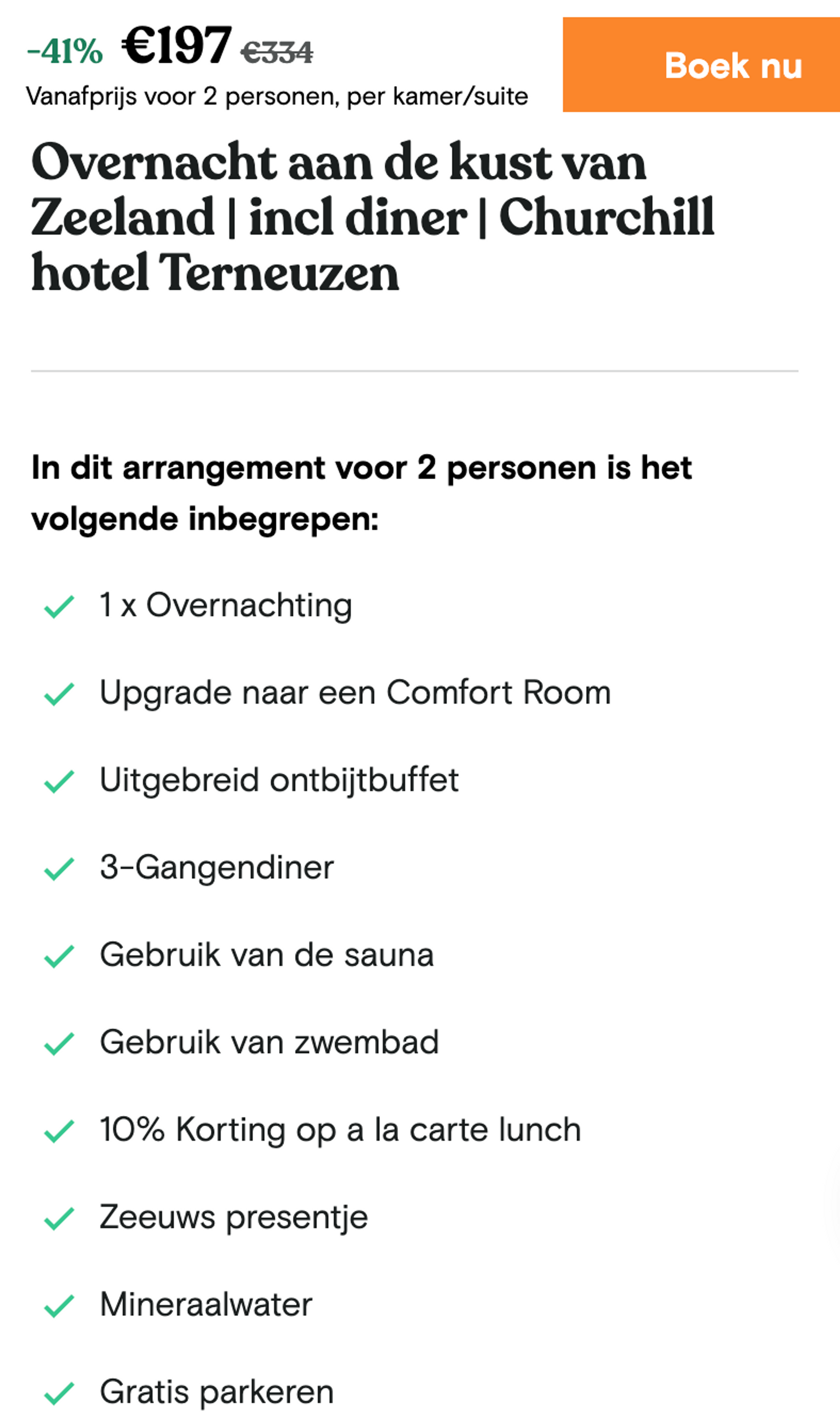 Boekingsvoorbeeld