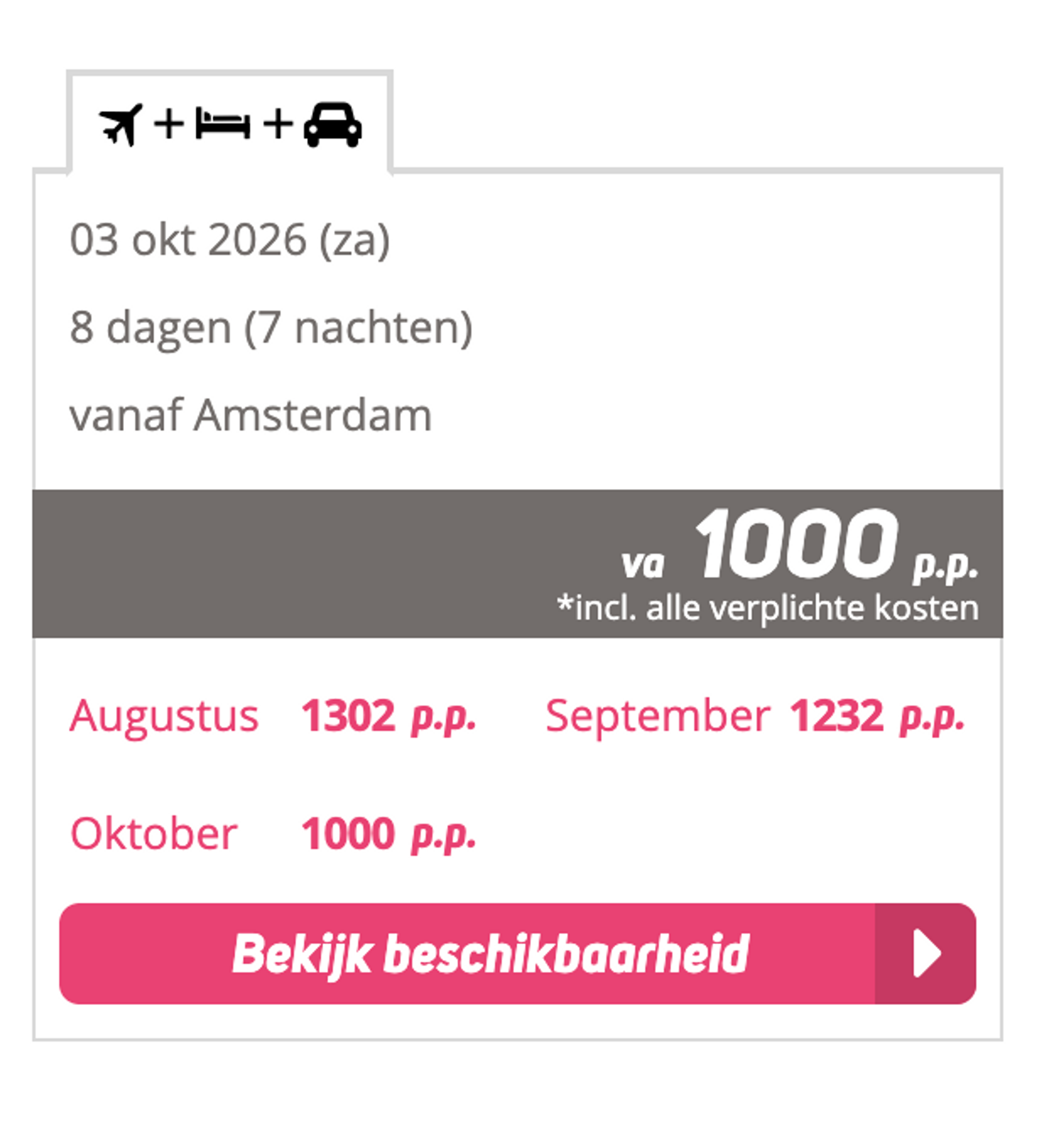 Boekingsvoorbeeld