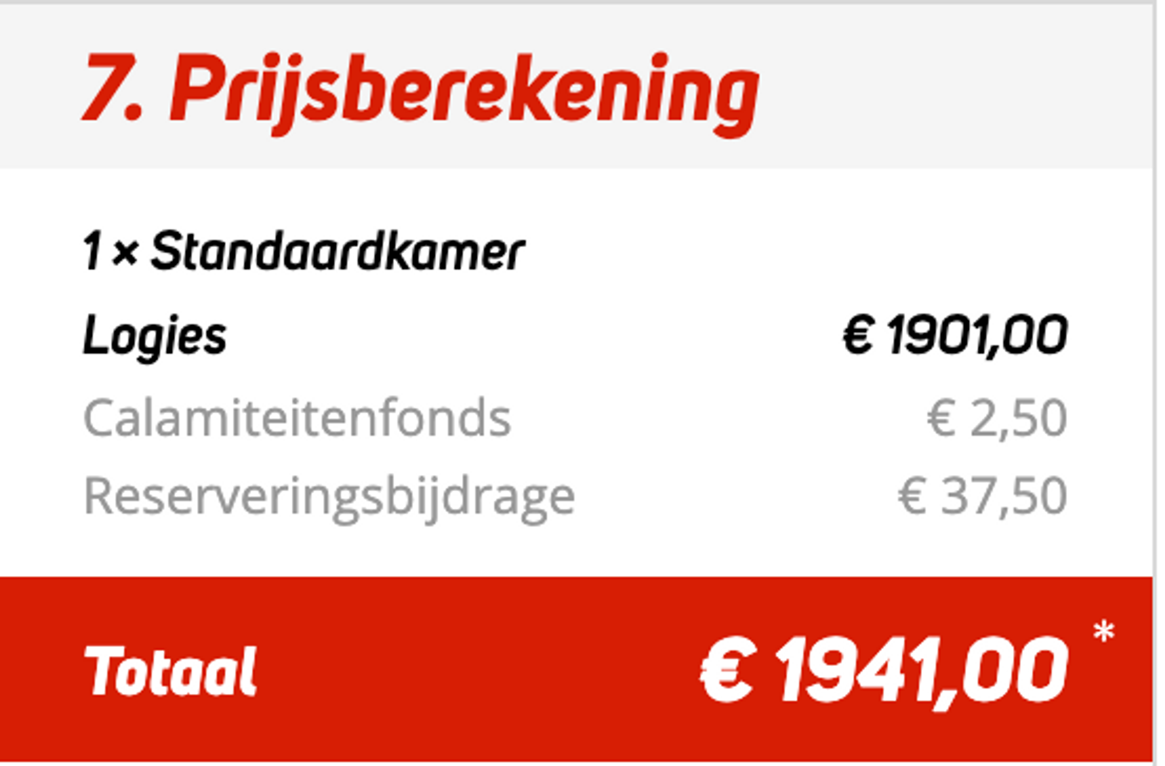 Boekingsvoorbeeld