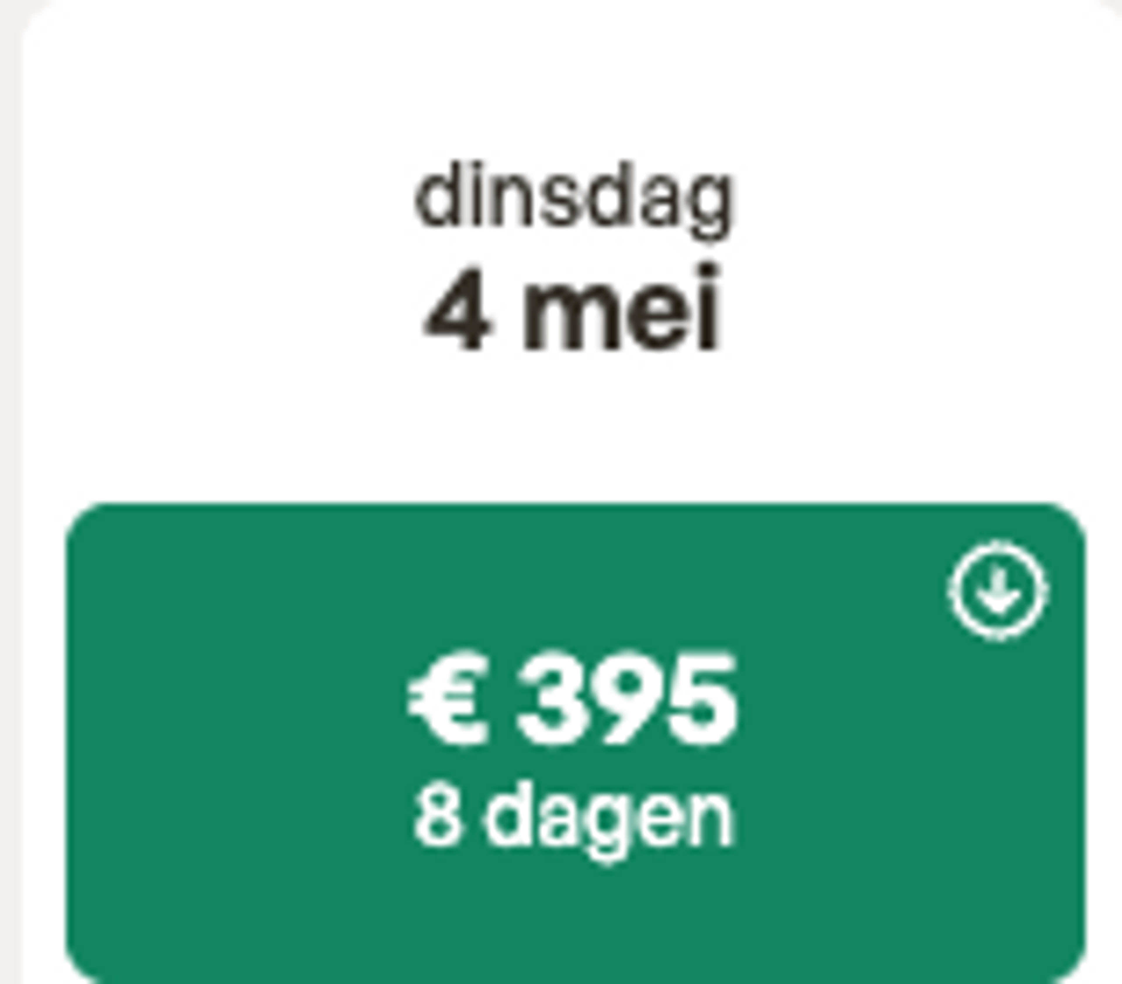 Boekingsvoorbeeld