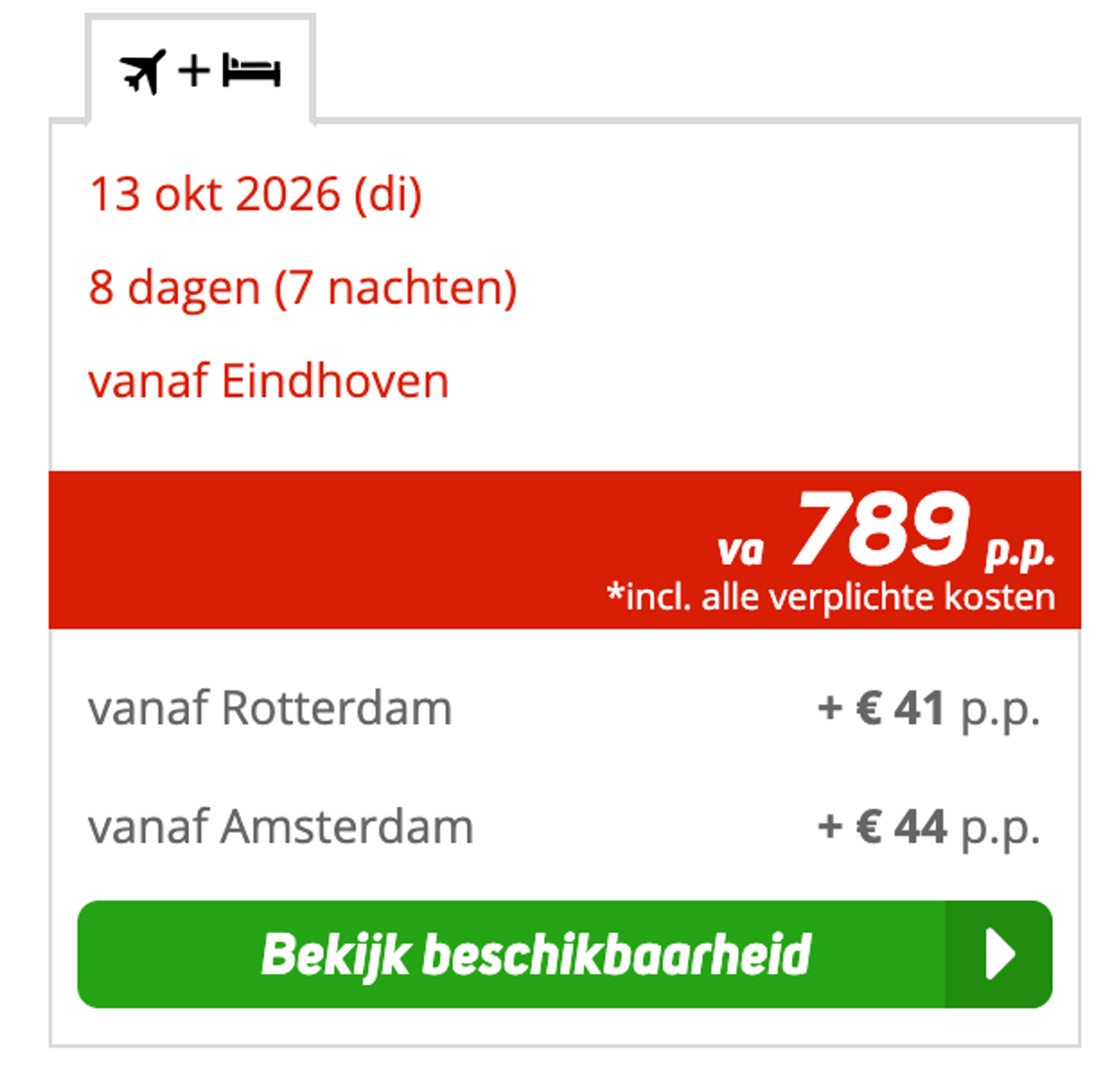 Boekingsvoorbeeld