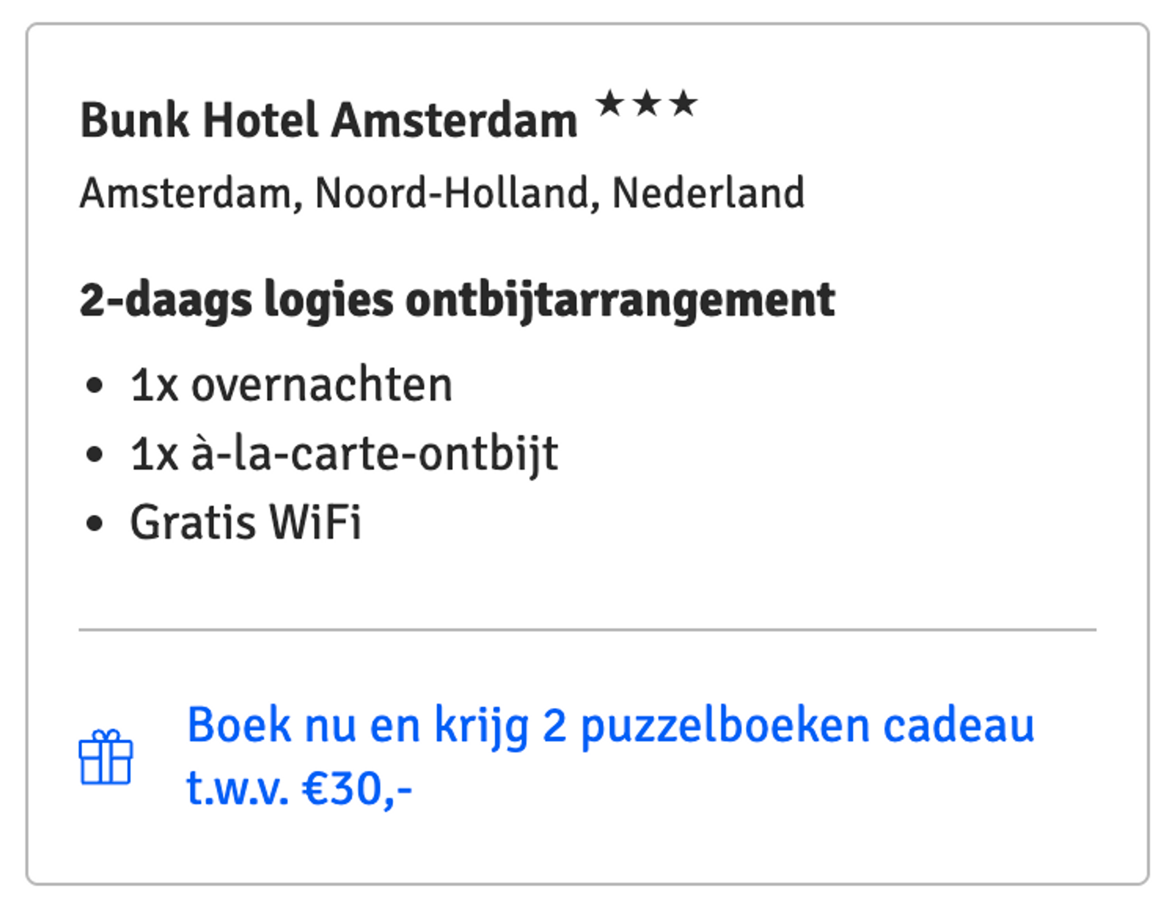 Boekingsvoorbeeld