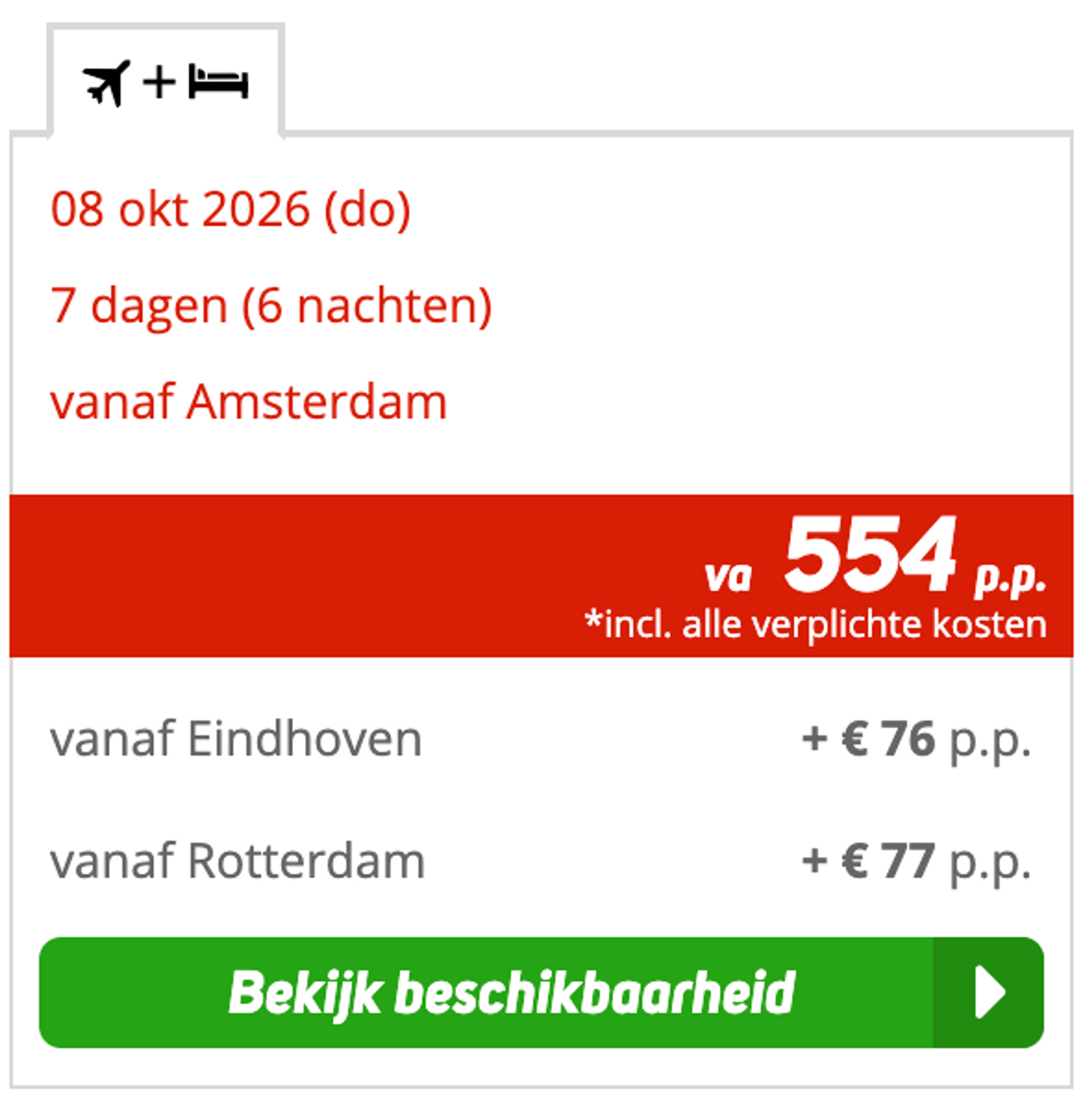 Boekingsvoorbeeld